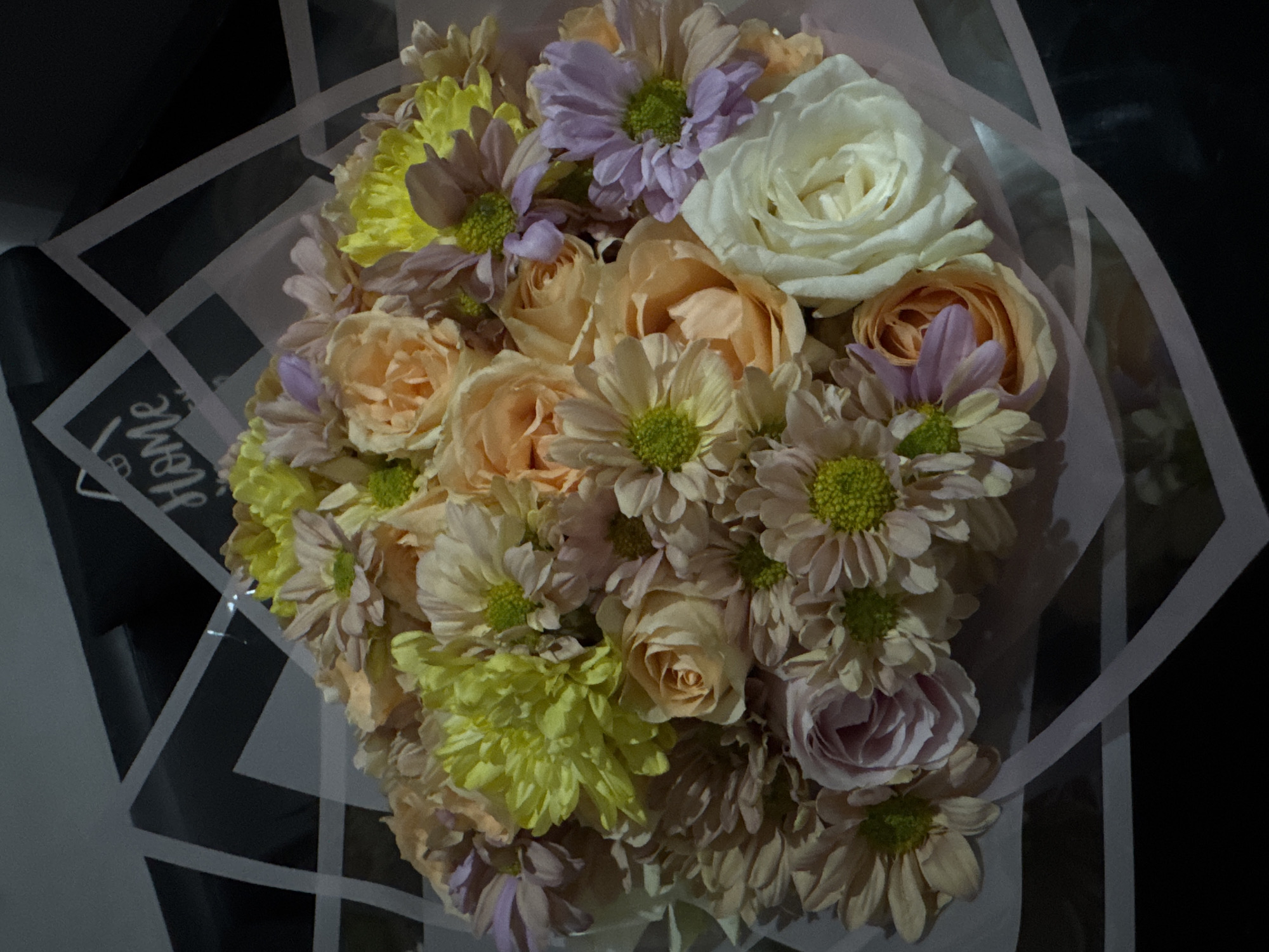 Colorful wrapped bouquet spotted in Denpasar