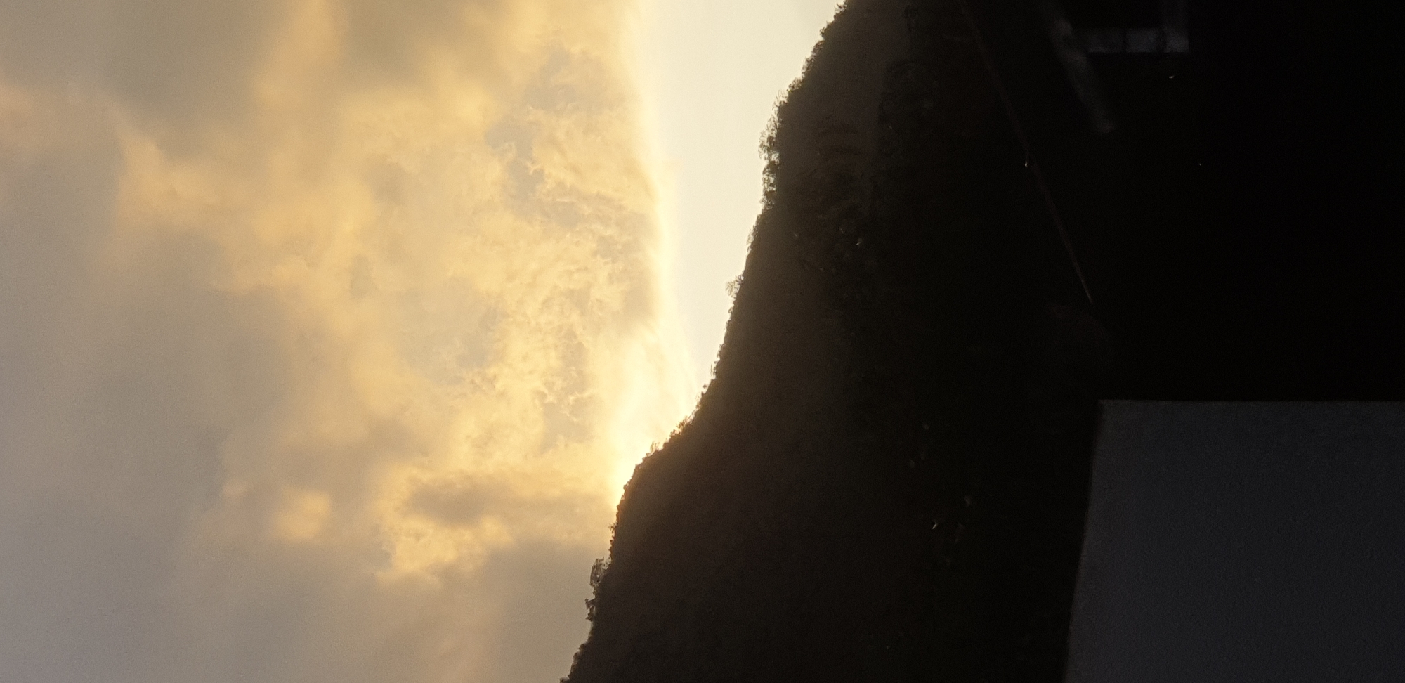 Mountain ridge photographed in Bac Nha Trang Ward, Vietnam