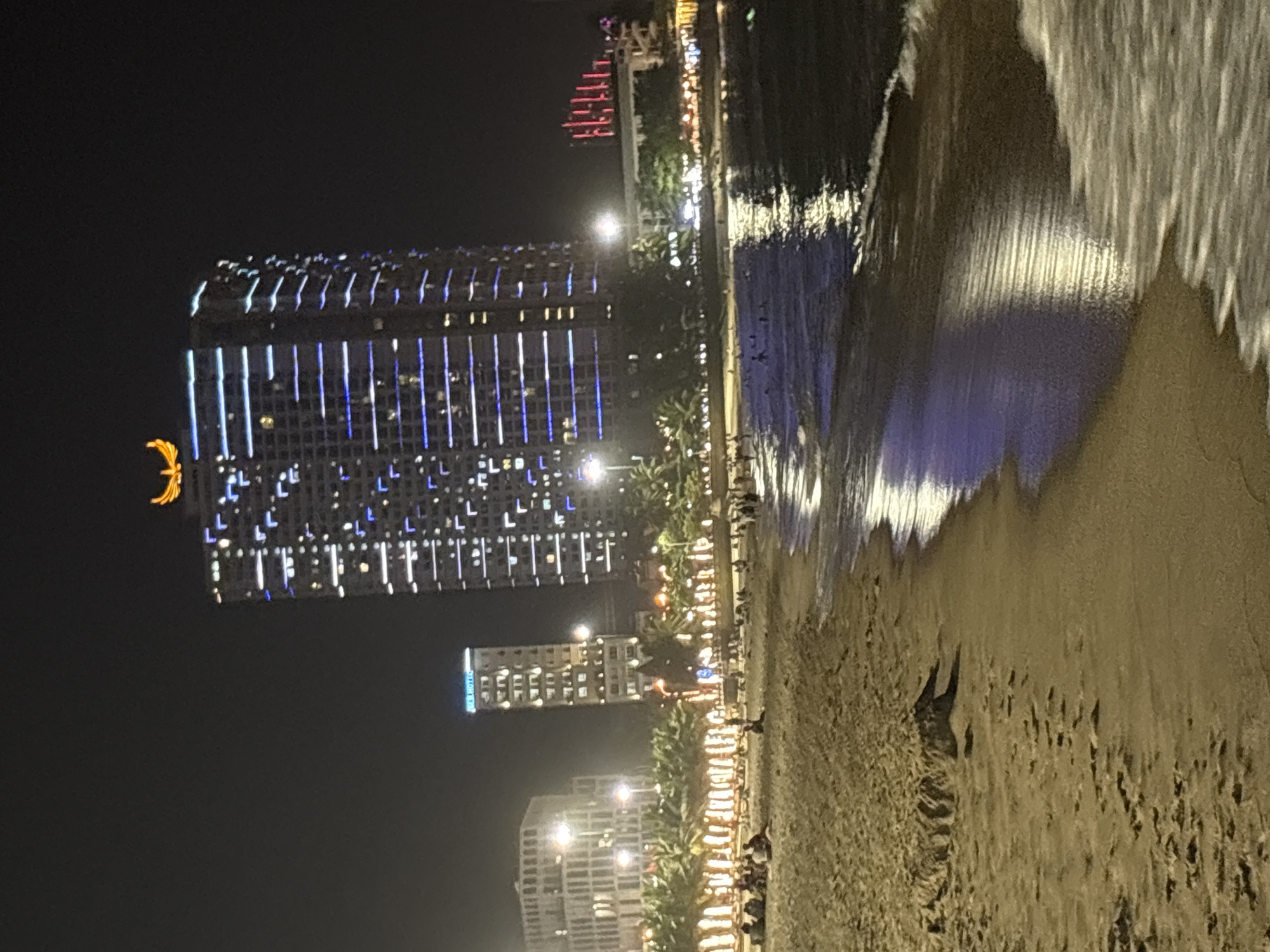 Evening beach activities and dining captured in Nha Trang