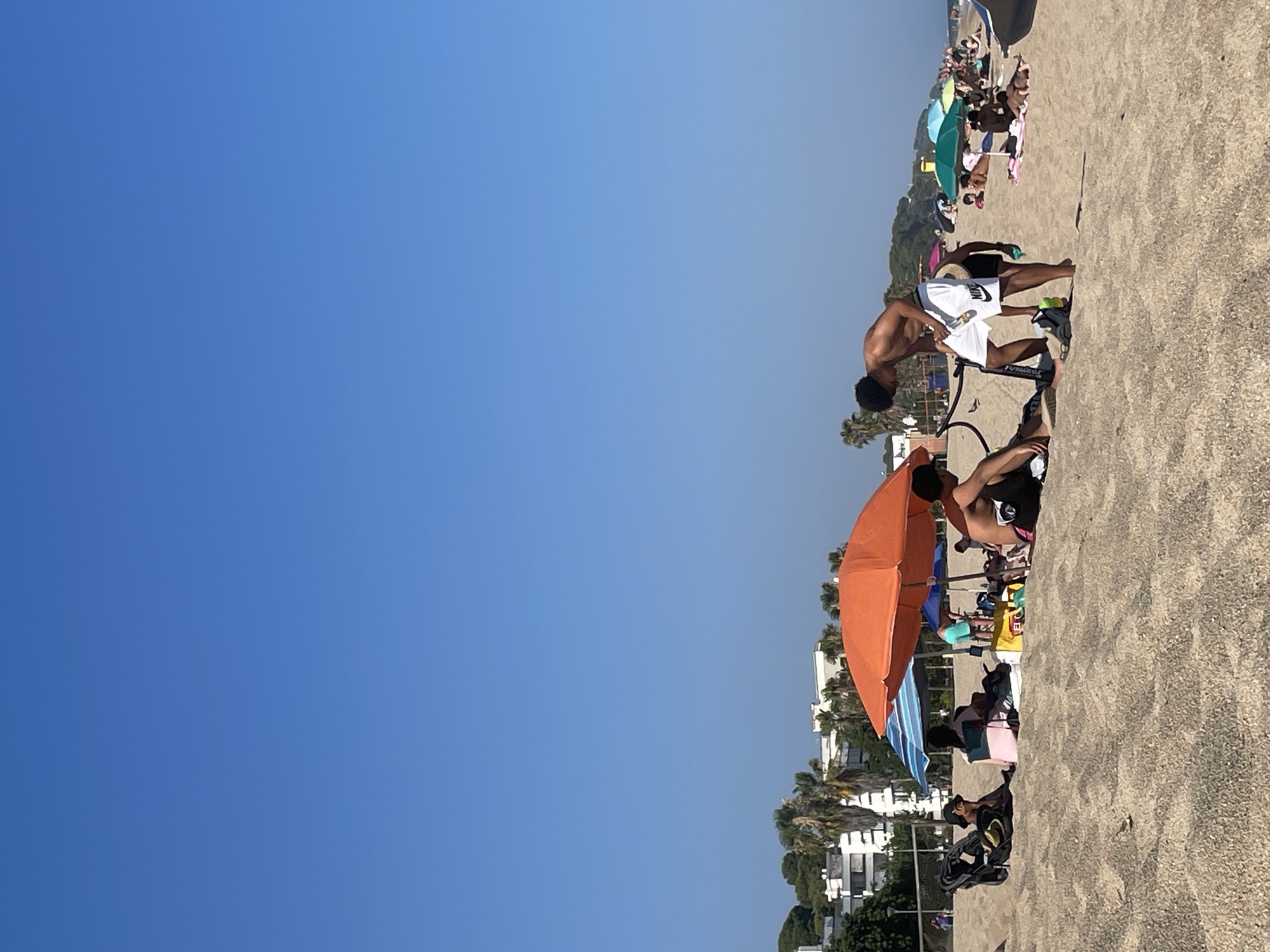 Sunny afternoon on the beach in Canet de Mar