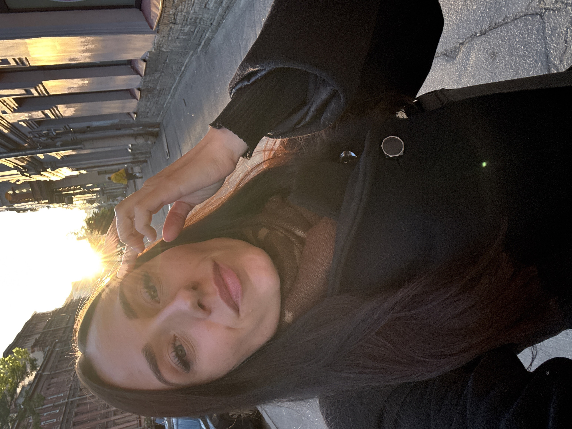 Woman documents sunset architecture tour in Saint Petersburg