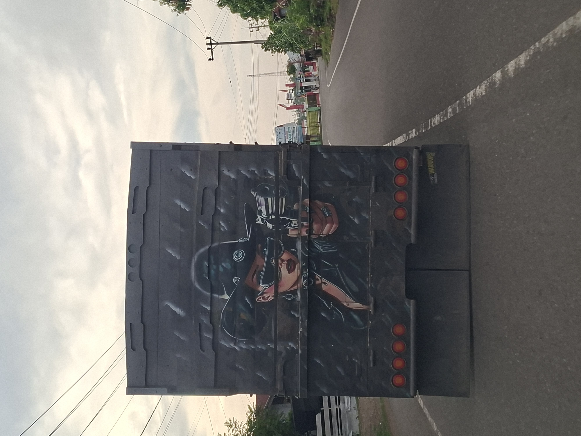 Truck with painted gun-wielding woman artwork spotted in Indonesia
