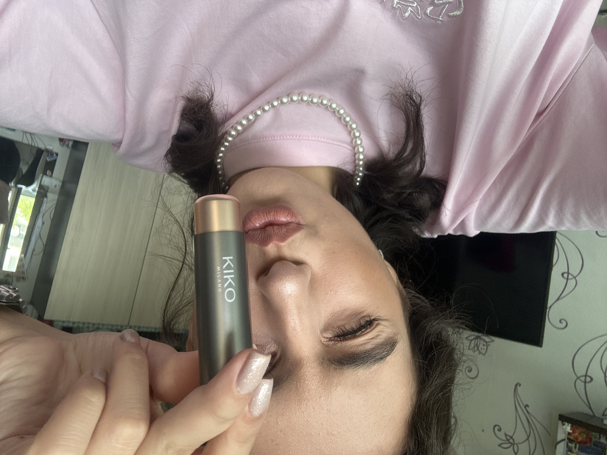 Beauty routine and tropical refreshment scenes documented indoors