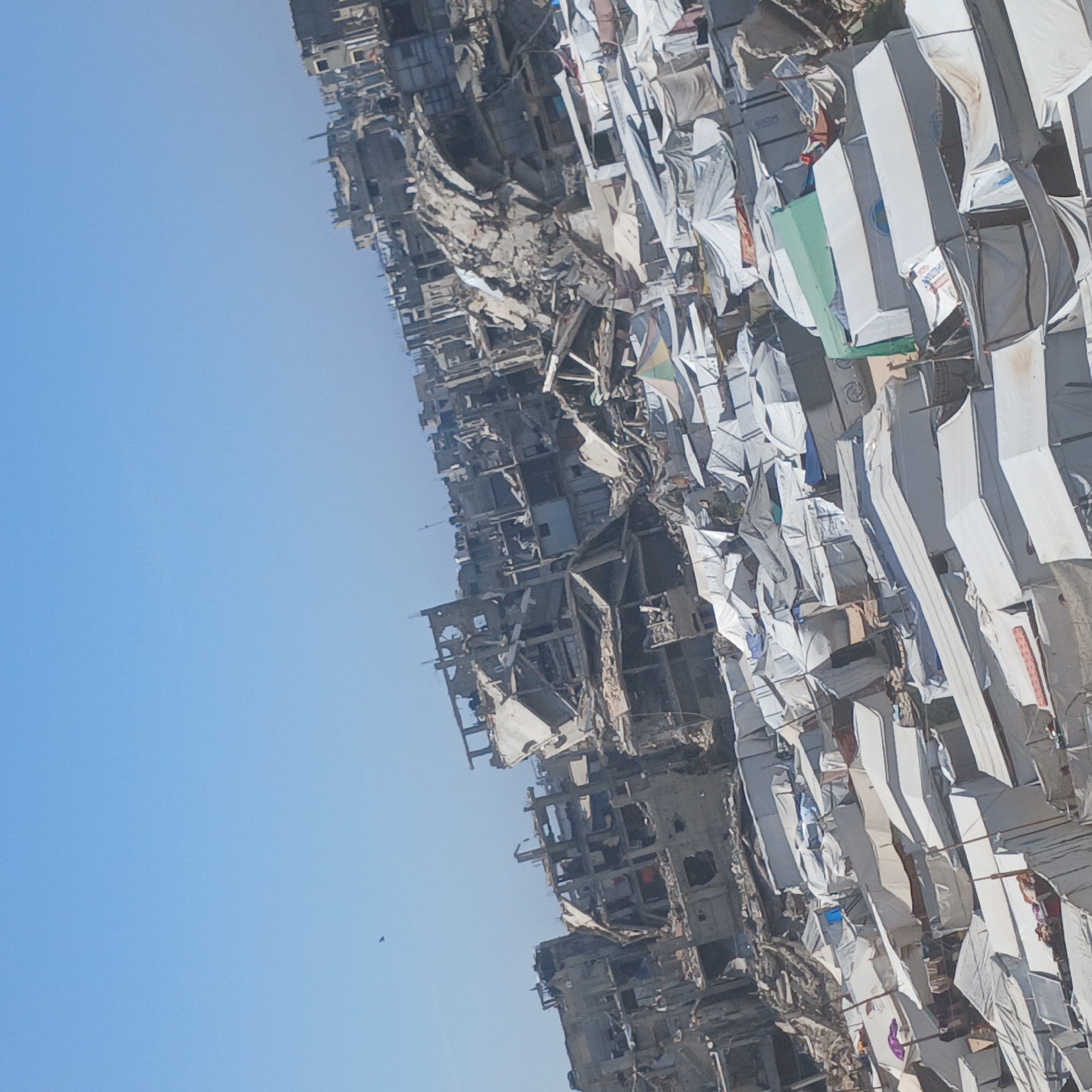 Gaza destruction and displacement camps documented by witnesses