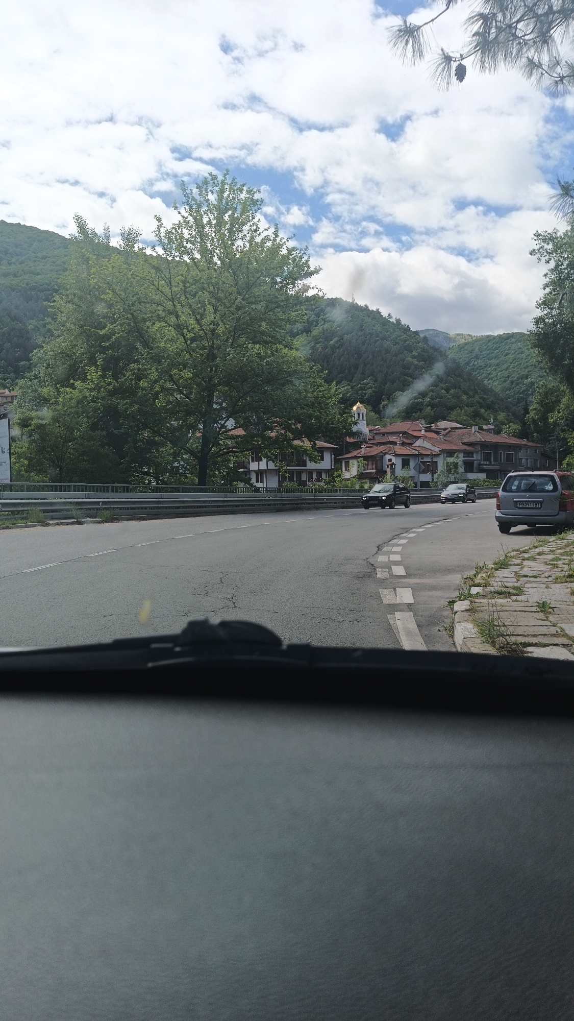 Morning street scenes captured in Bachkovo, Bulgaria