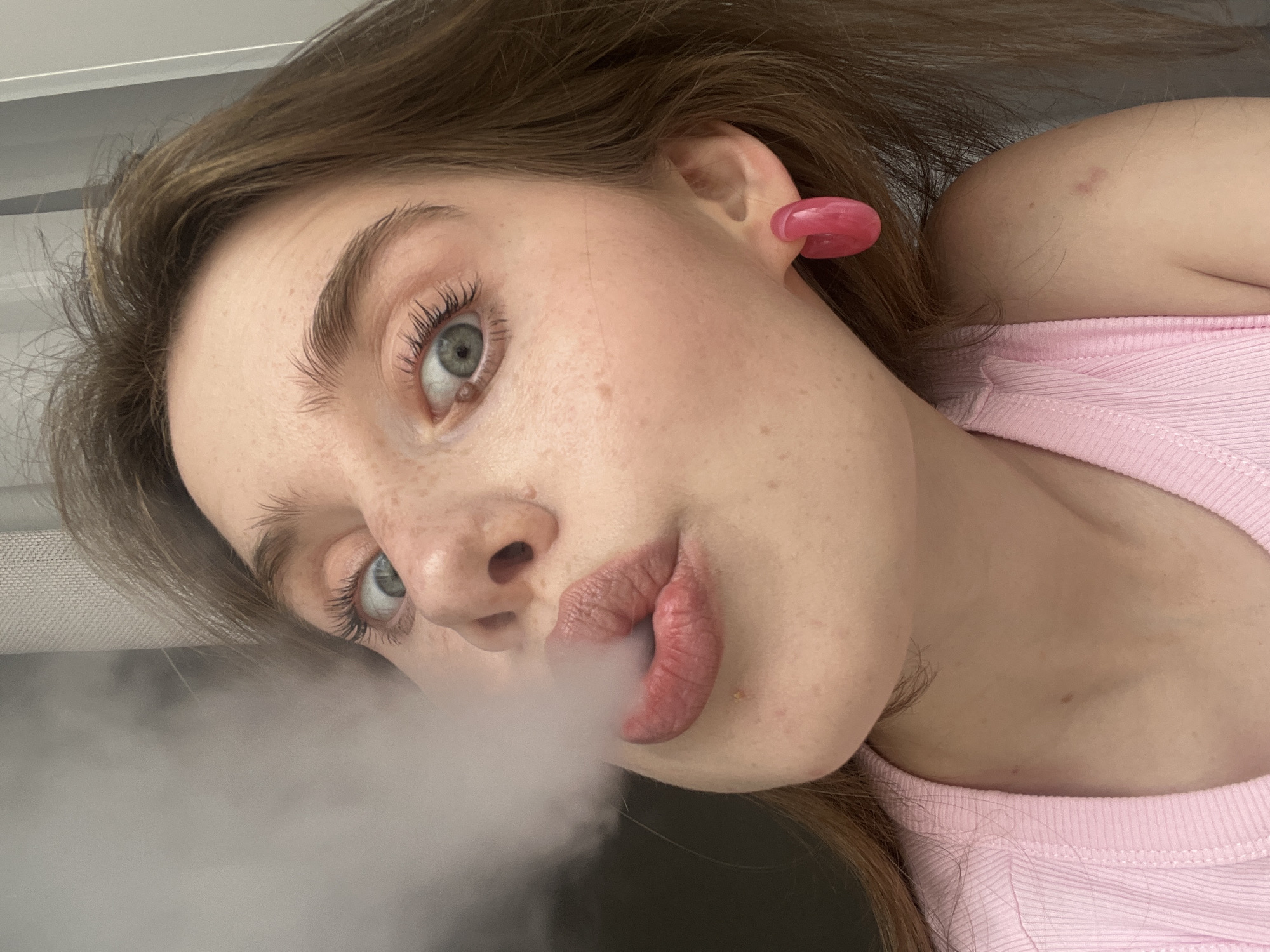 Selfie session in Chaikovsky, playful expressions and pink fits