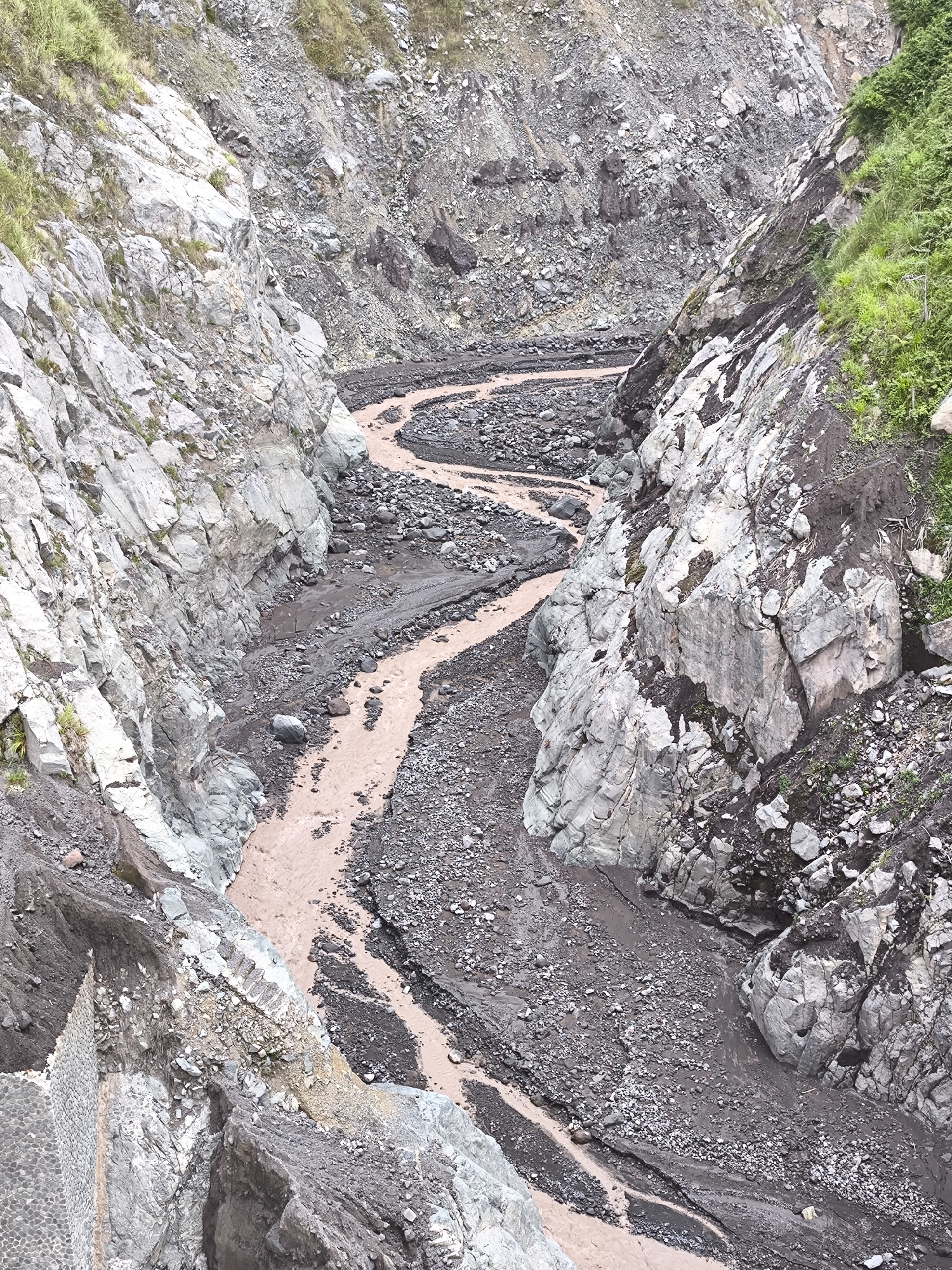 Volcanic river valleys and erosion infrastructure in East Java