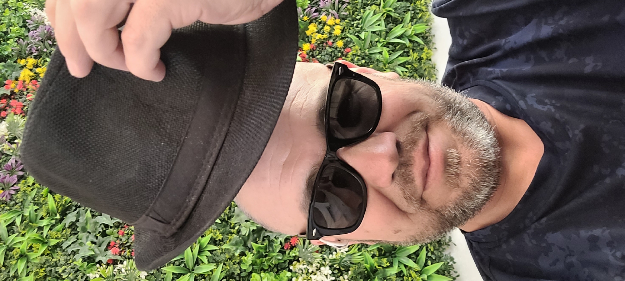 Selfie session in Milisi with fedora and camo tee