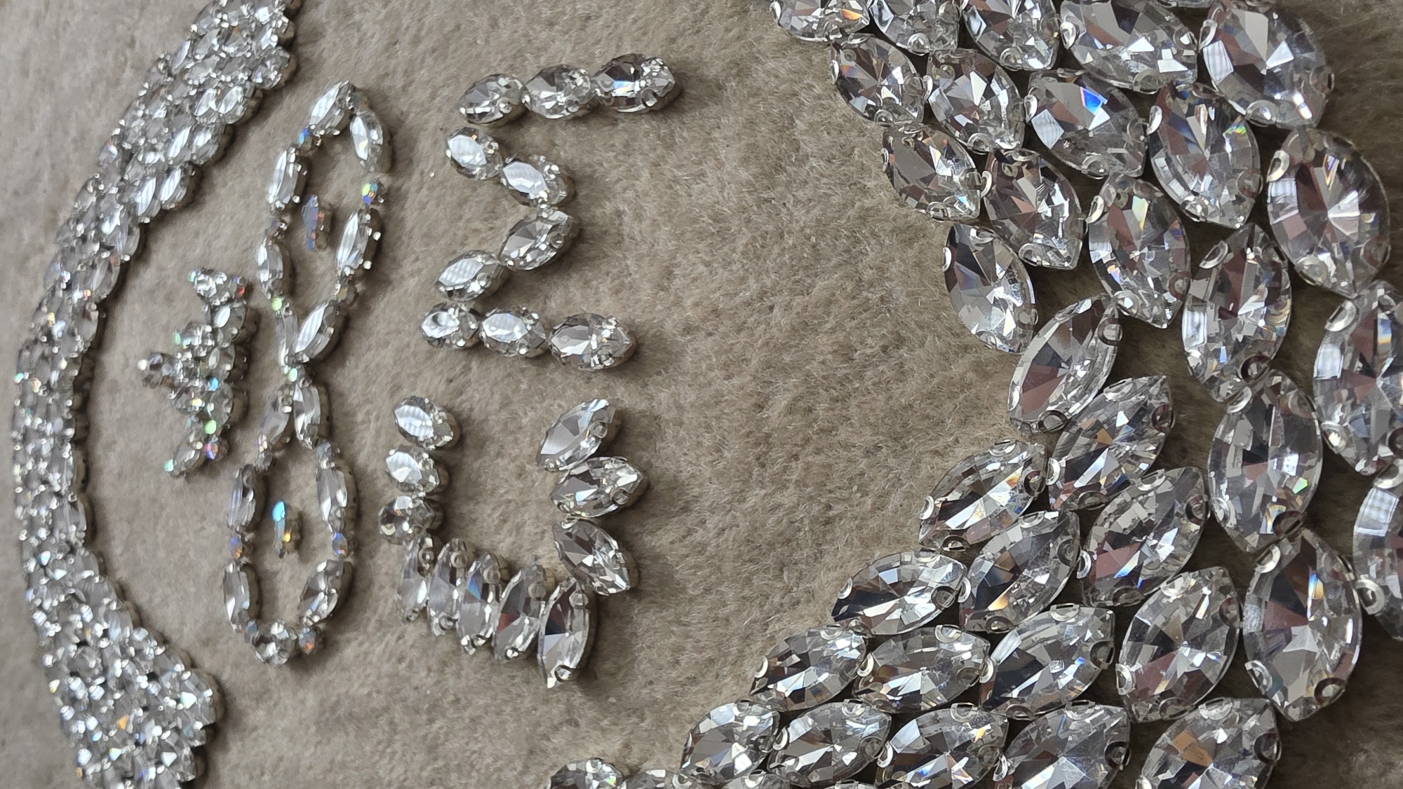 Rhinestone art display photographed in Blagoevgrad, Bulgaria