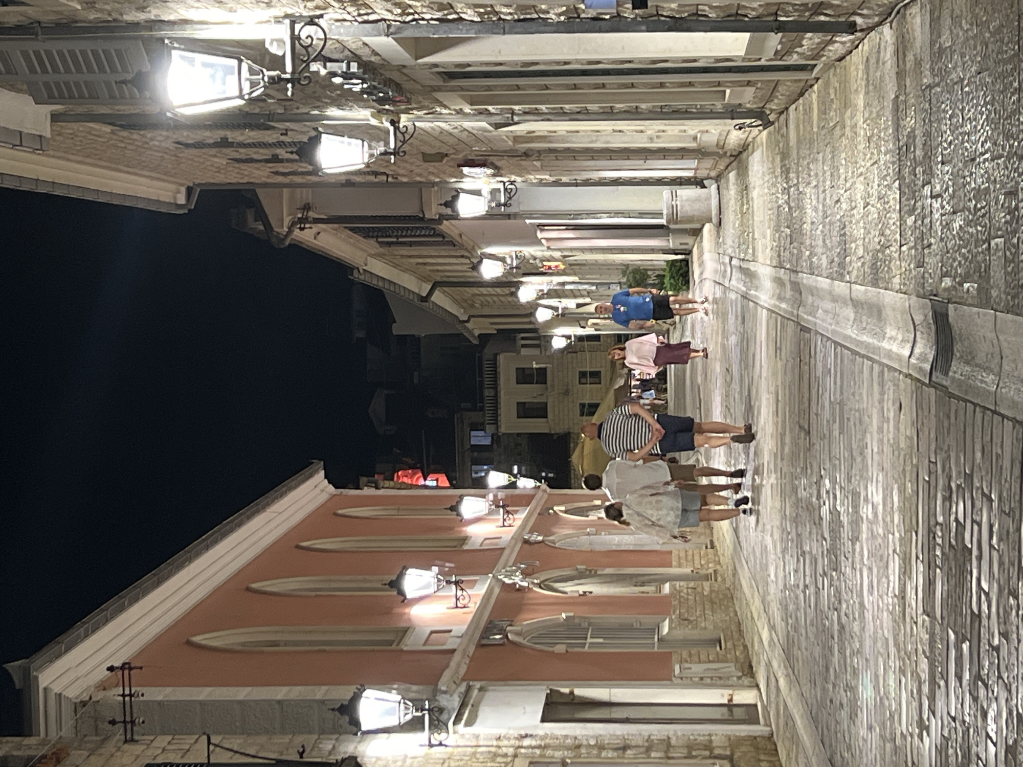 Herceg Novi's Old Town buzzes on a warm July night