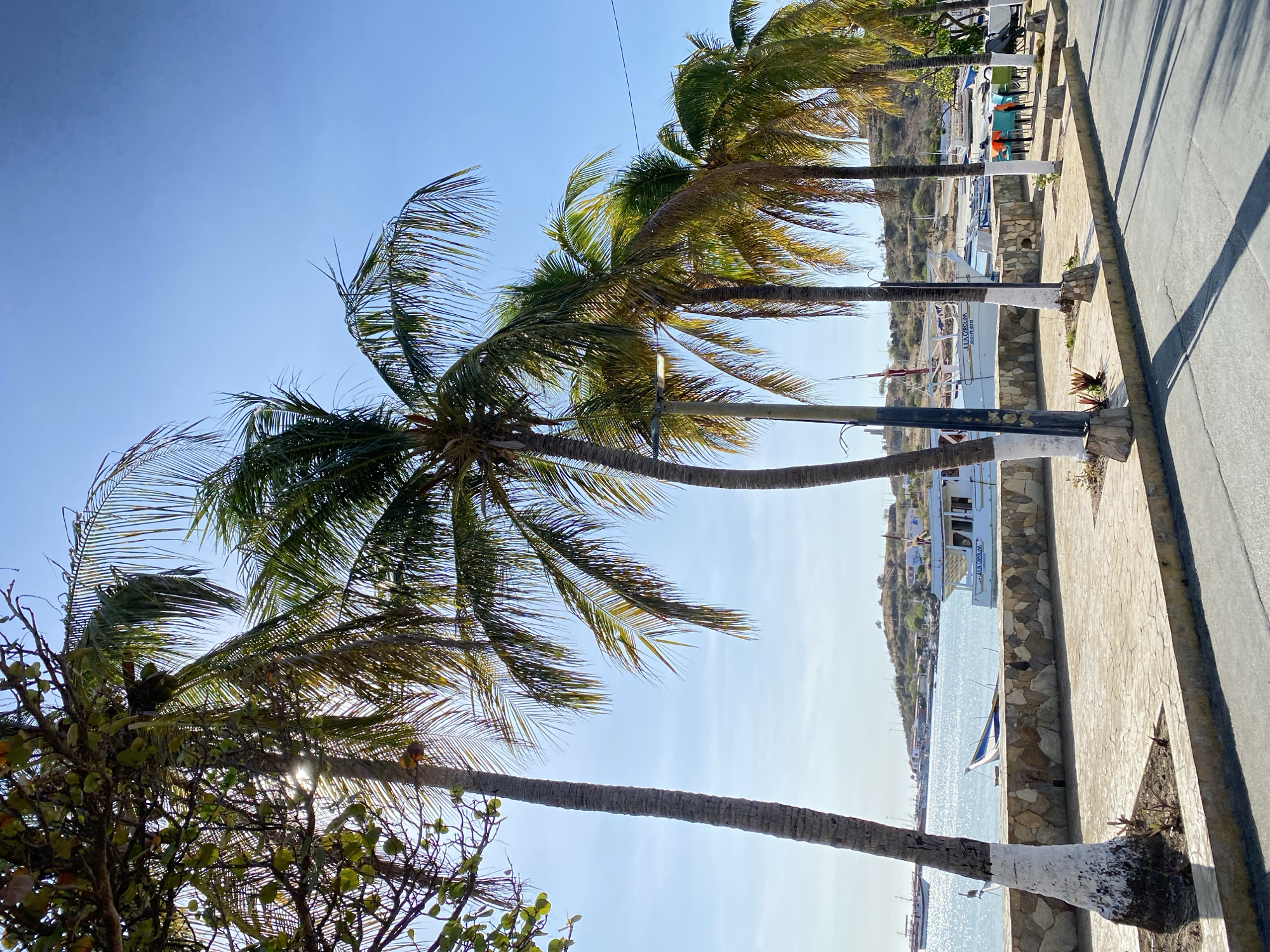 Clear coastal day observed in Juan Griego, Venezuela