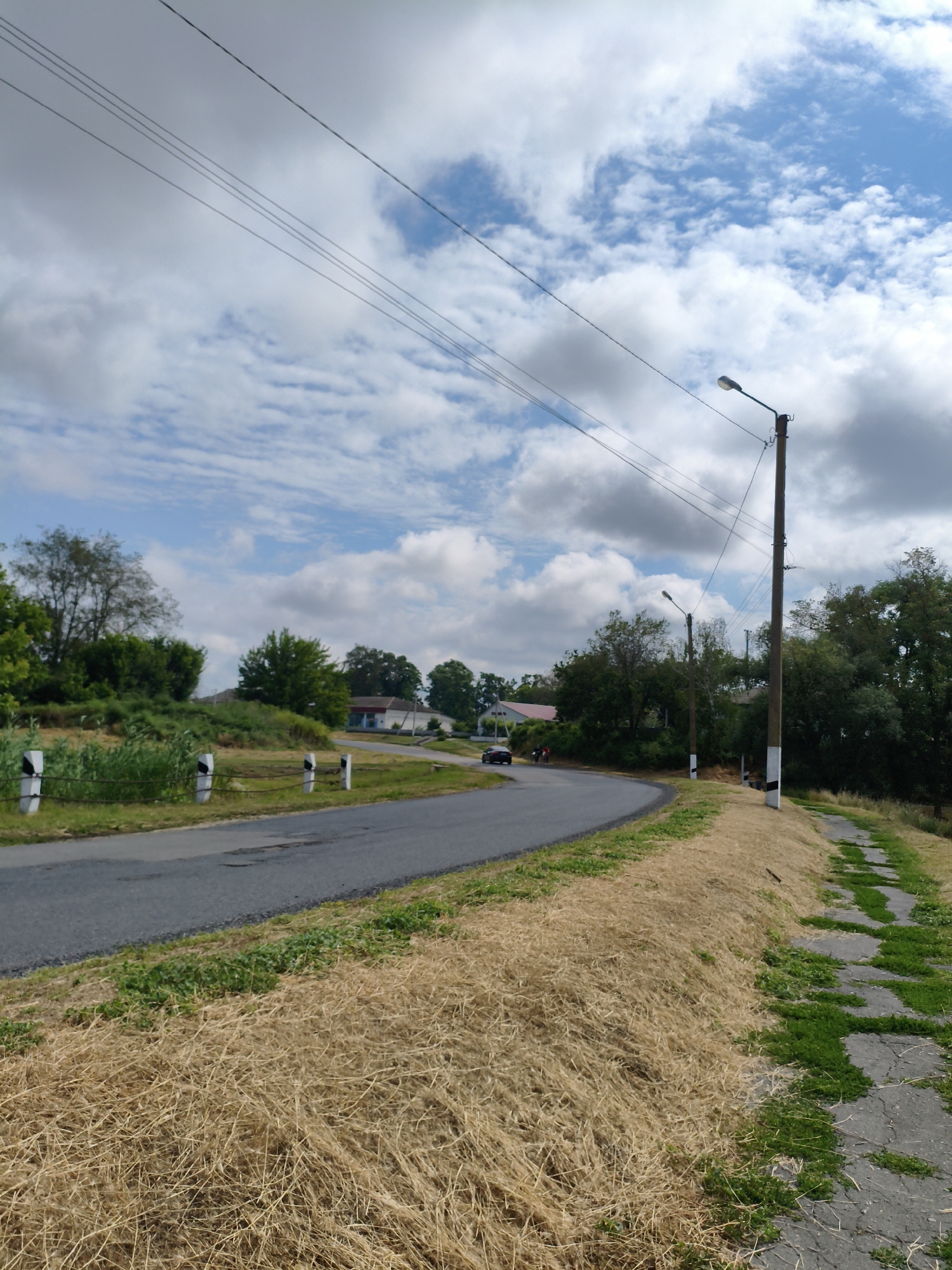 A quiet morning across the streets and fields of Ustyvytsia, Ukraine