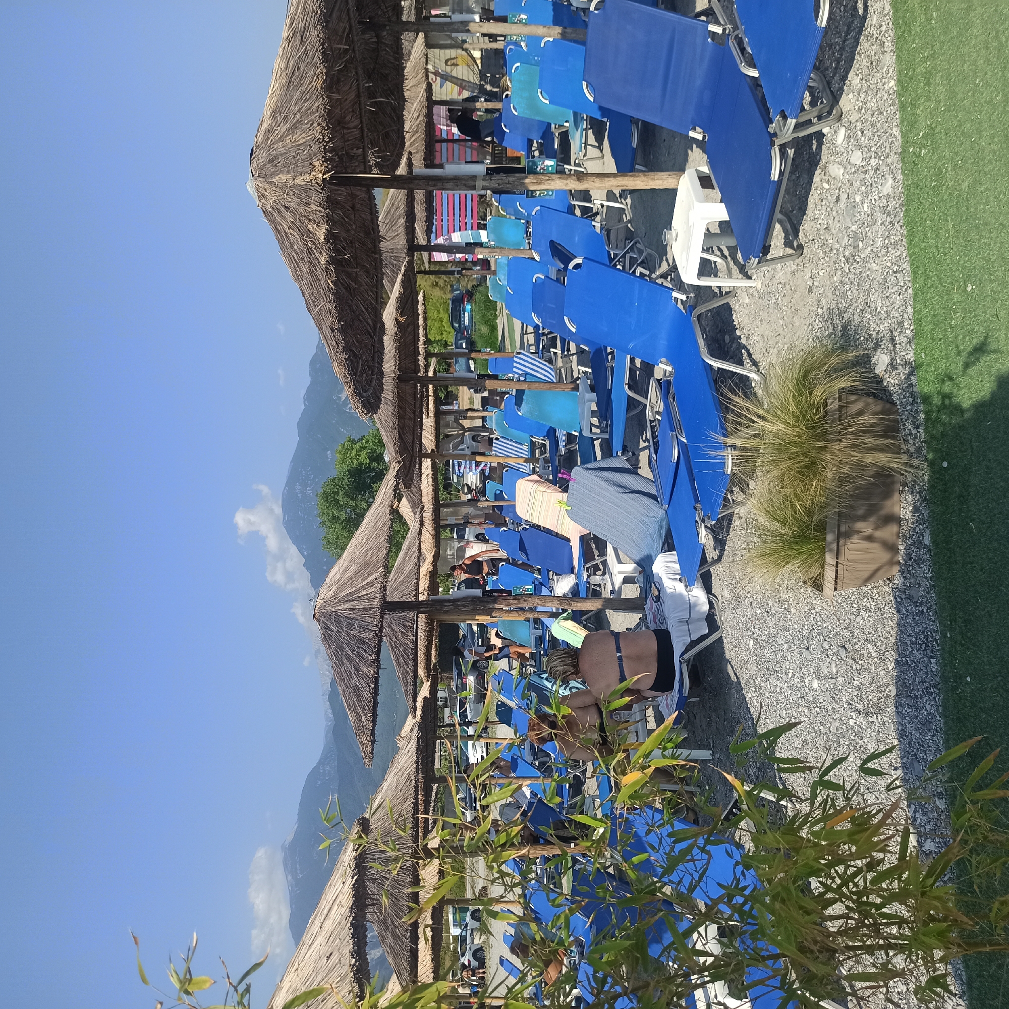 Pebble beach morning along the northern Greek coast