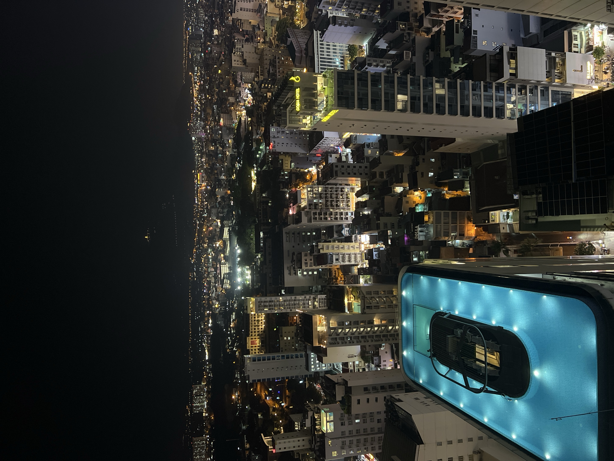 Aerial night view captures illuminated Nha Trang coastline