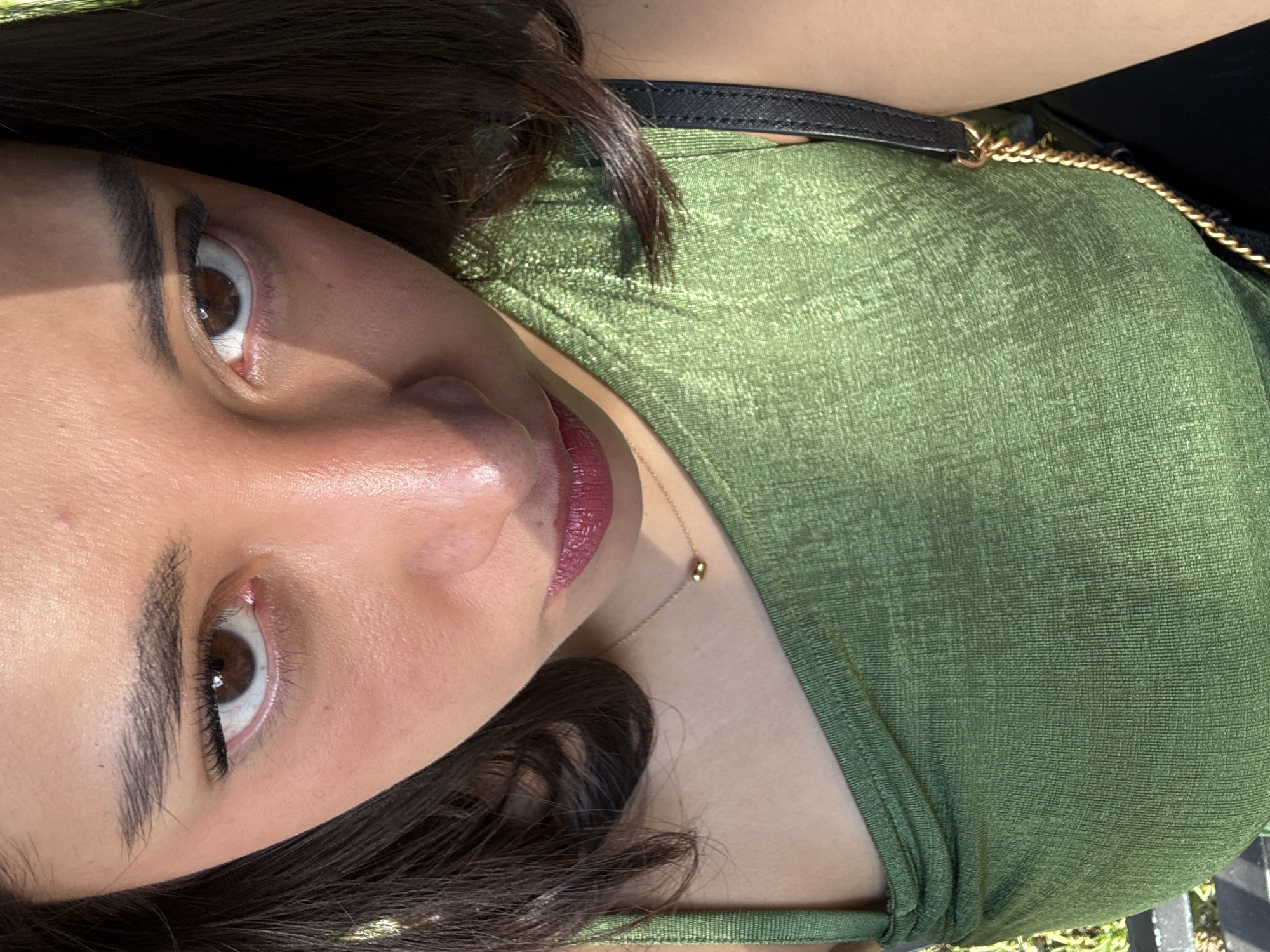 Woman visits Mexican botanical gardens, captured in evening portraits
