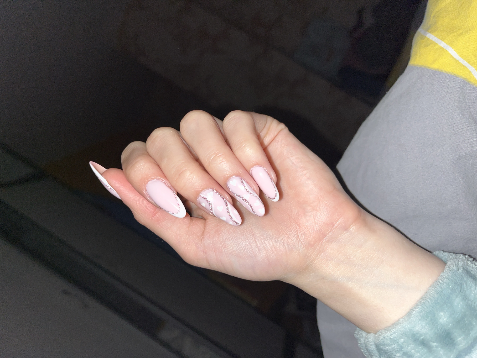 Decorative nail art displayed in Pernik, Bulgaria