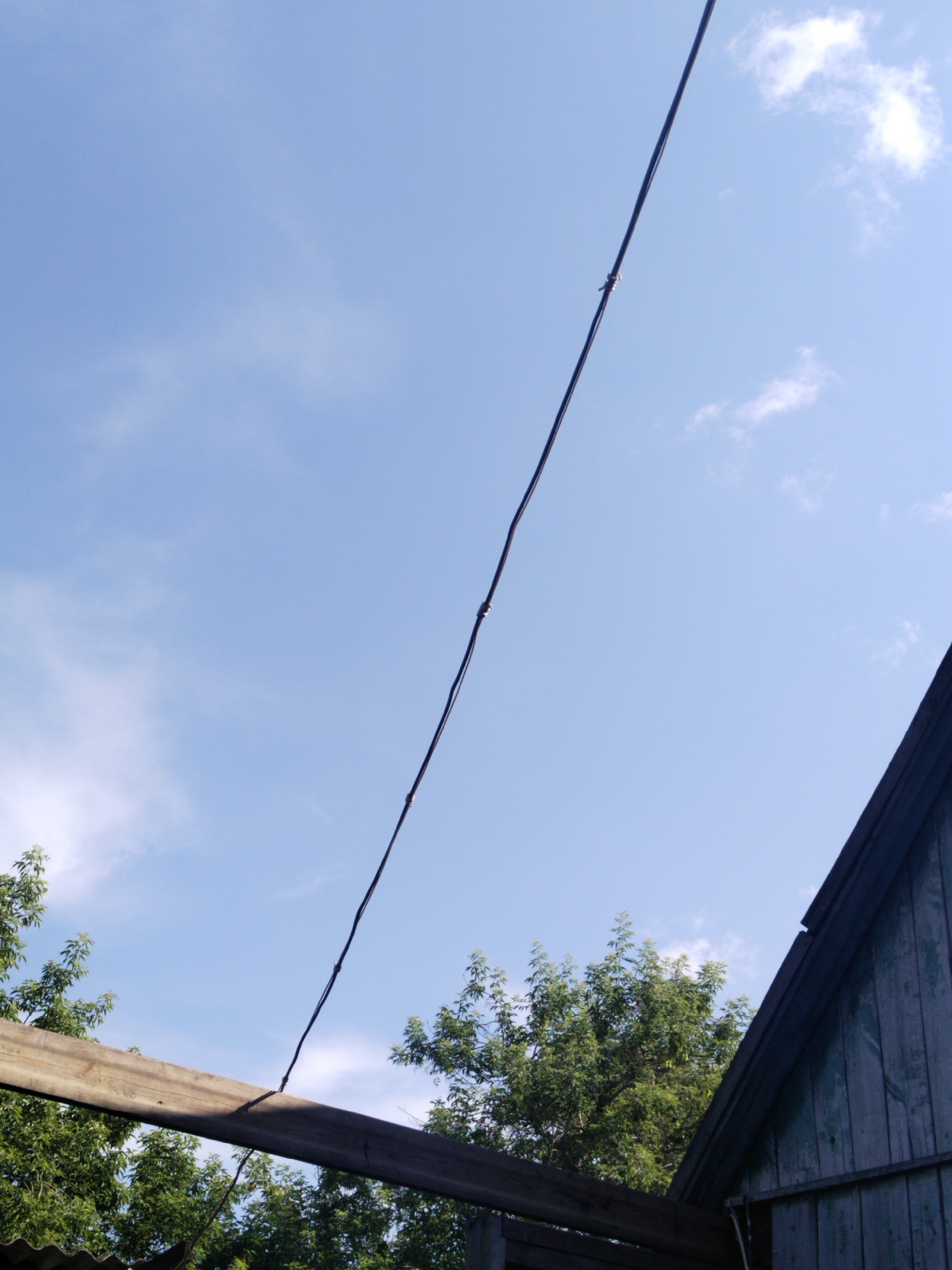 Looking up at summer skies in Mamlyut, Kazakhstan