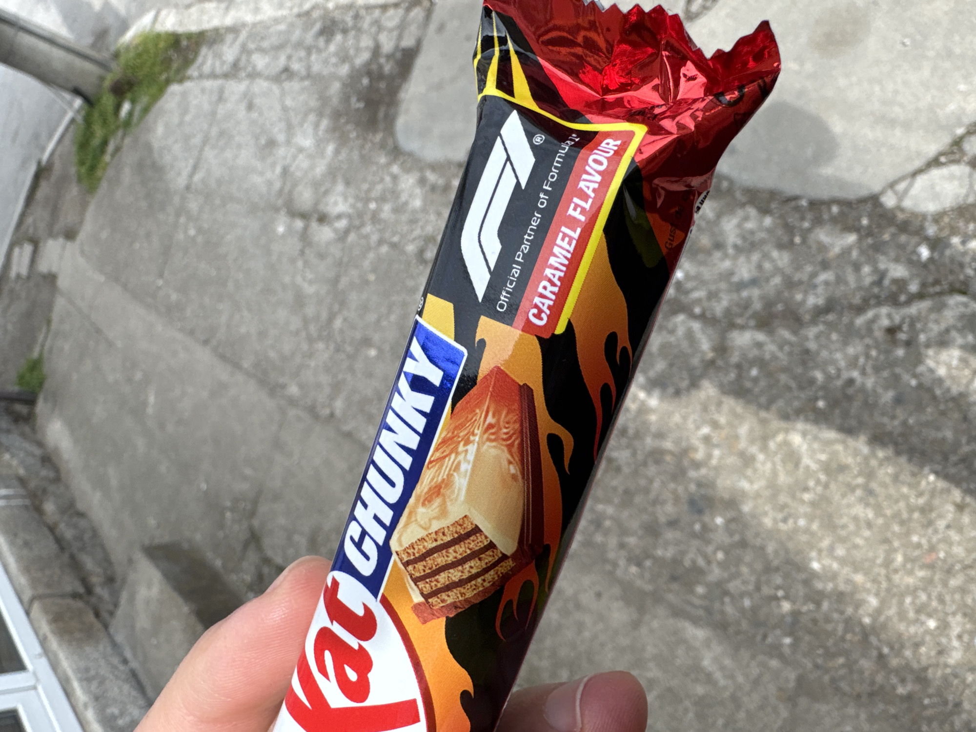 Formula 1 branded KitKat chocolate bar spotted in Bulgaria