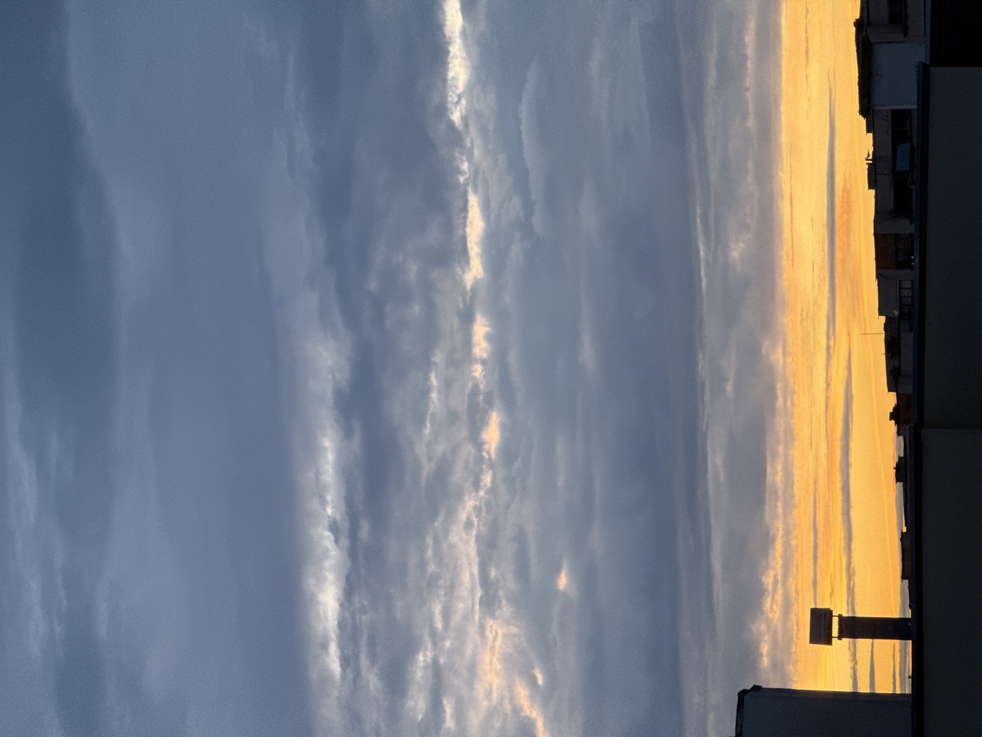 Dramatic contrasting sky observed over Pleven, Bulgaria at sunset