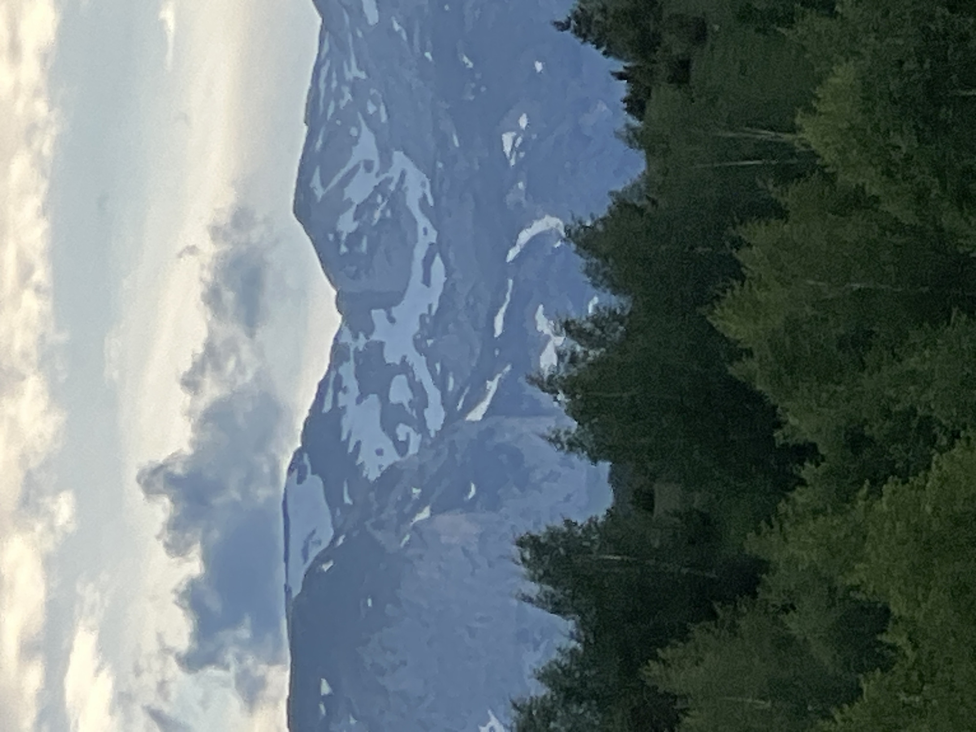 Rural mountain vista documented during afternoon golden hour