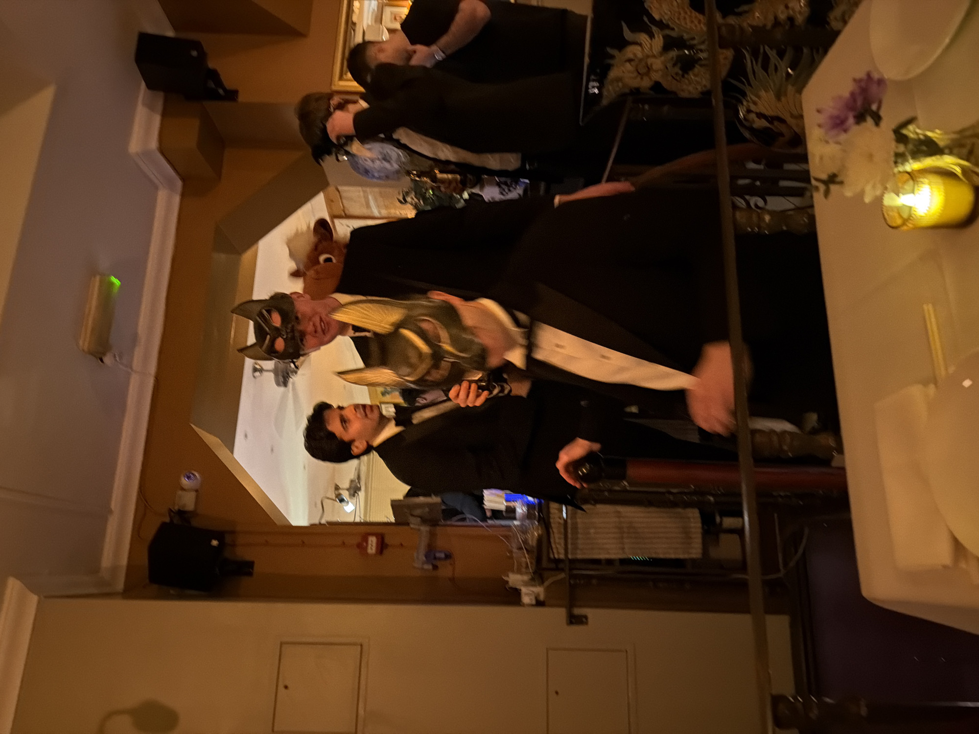 Wedding reception underway in London banquet hall