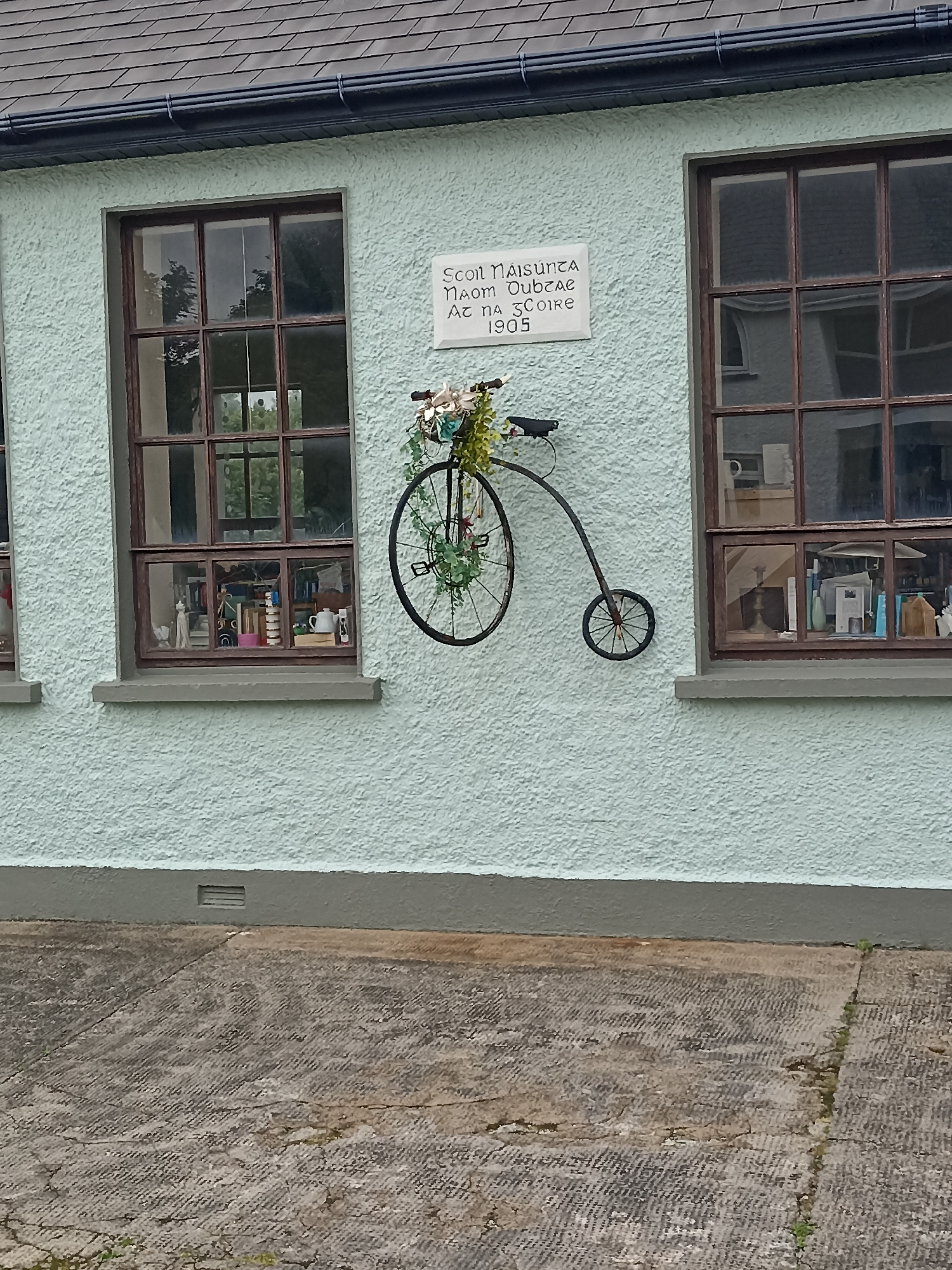Annagry village streets and gardens on a grey July afternoon