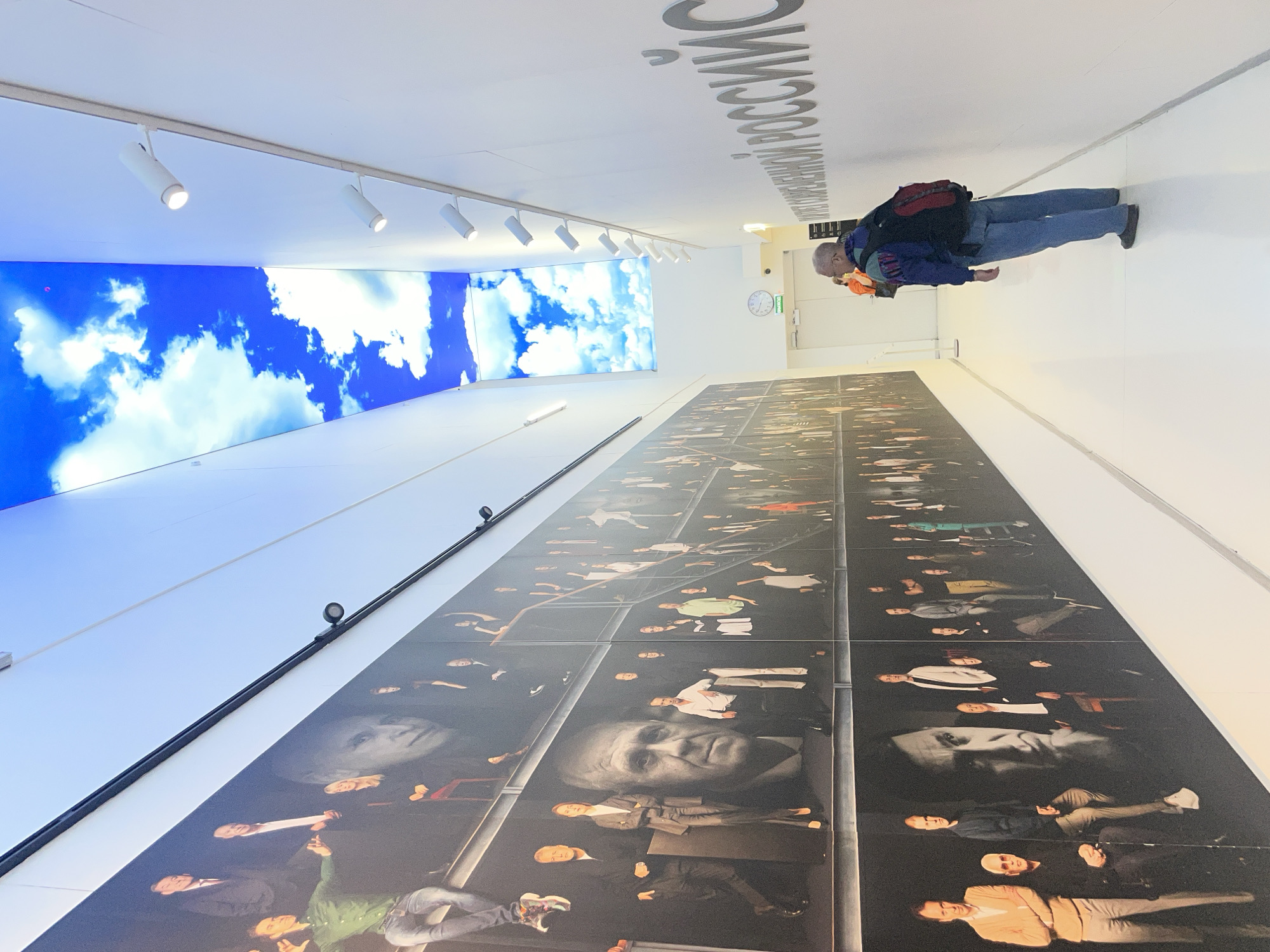 Visitors explore art gallery and cultural exhibits in Khimki
