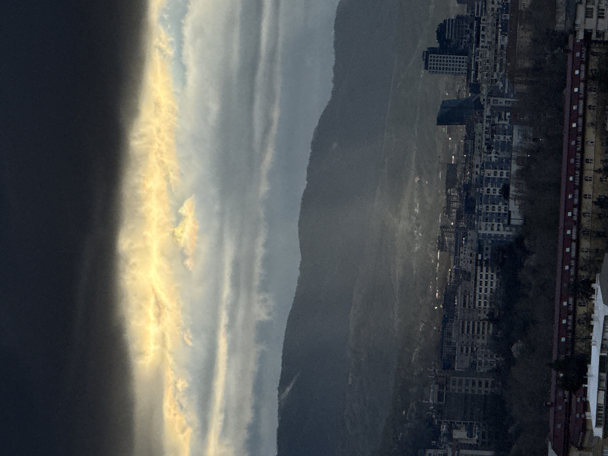 Storm clouds gather over Sofia skyline Friday afternoon