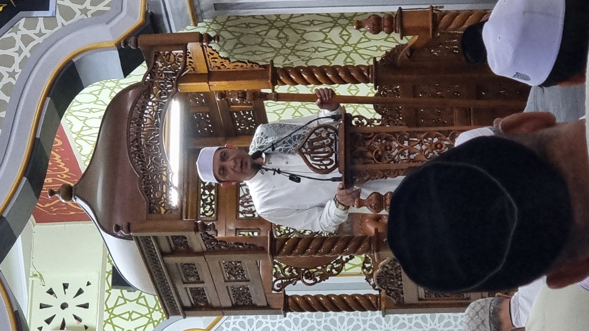 Morning mosque gathering in Lhokseumawe, Indonesia