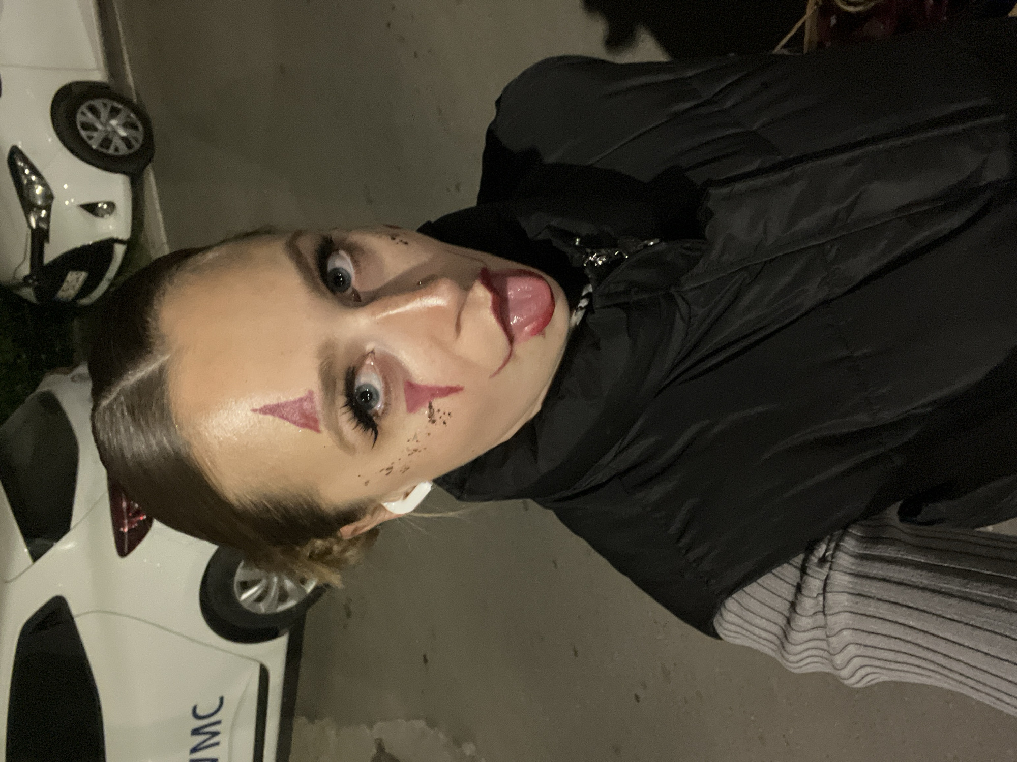 Person takes nighttime selfie in Boreti, Montenegro