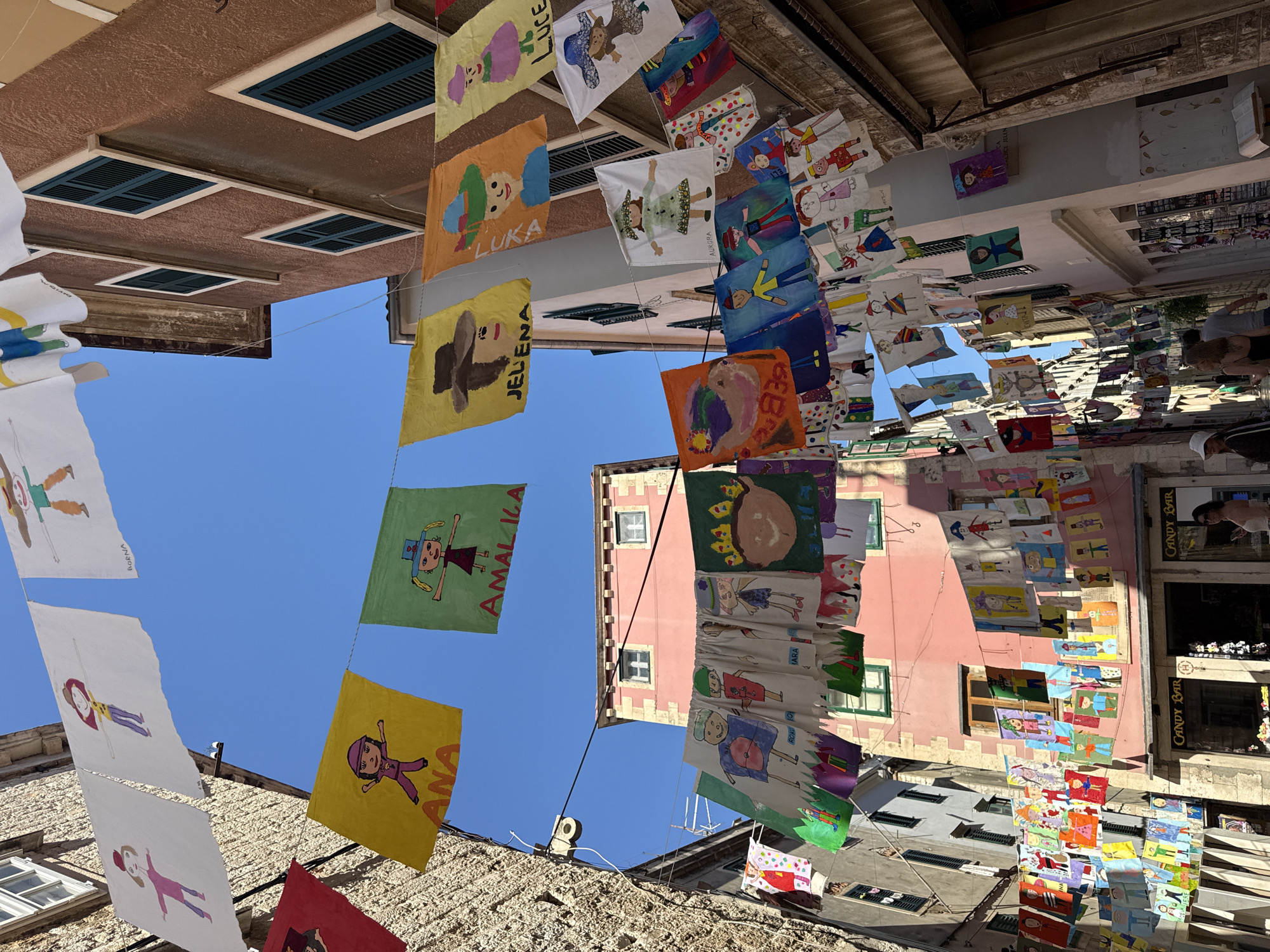 Šibenik's old town dressed up for its international children's festival