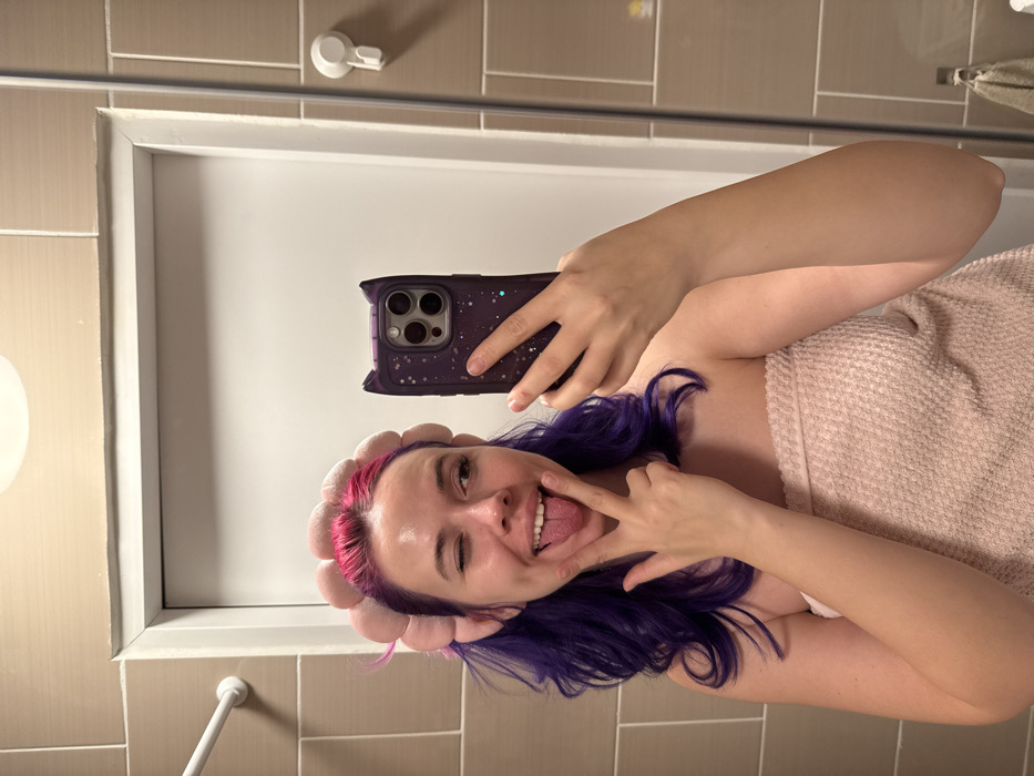 Woman documents evening routine and fantasy costume prep in Zagreb