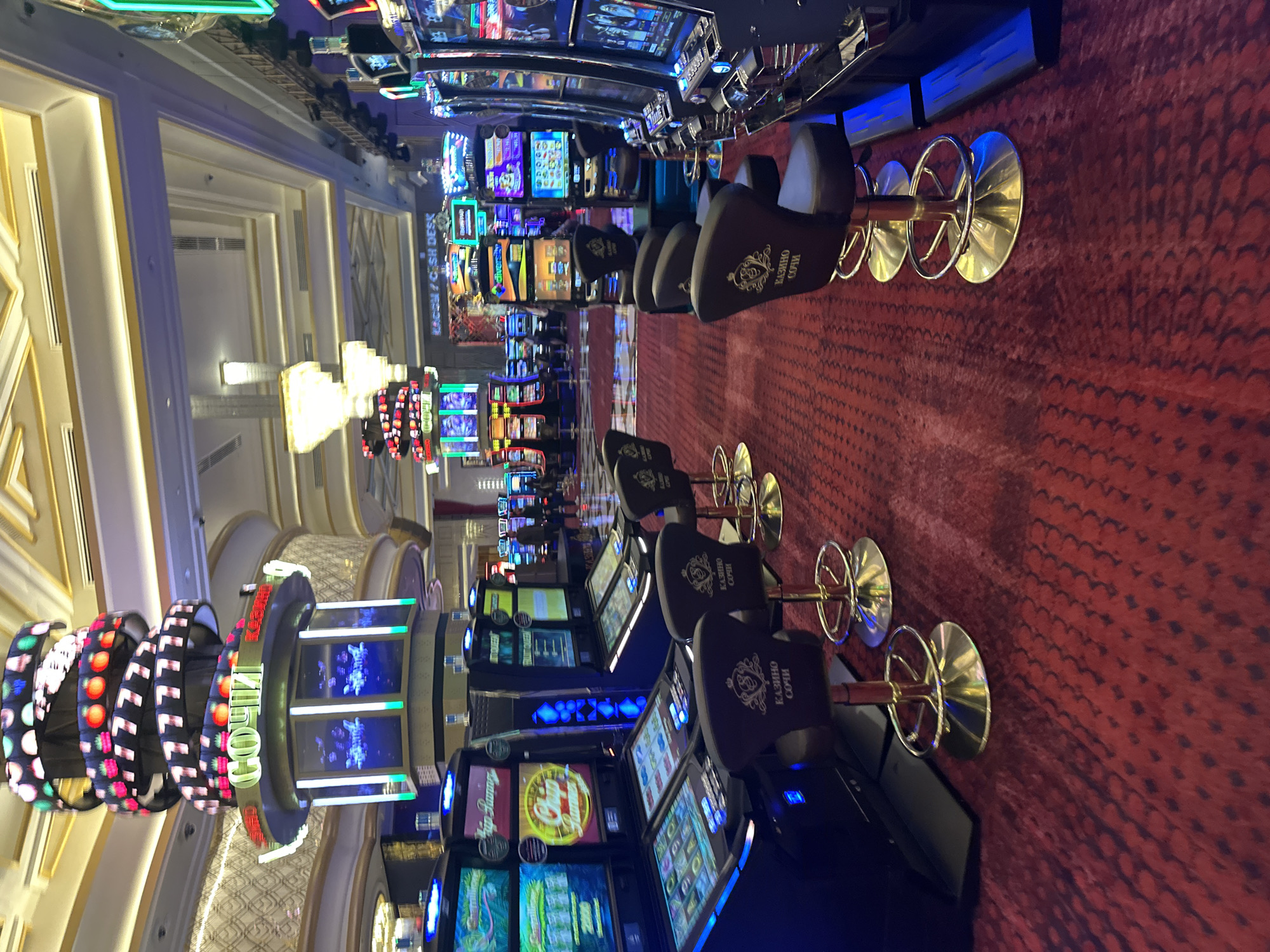 Casino interior documented in Estosadok, Russia early morning