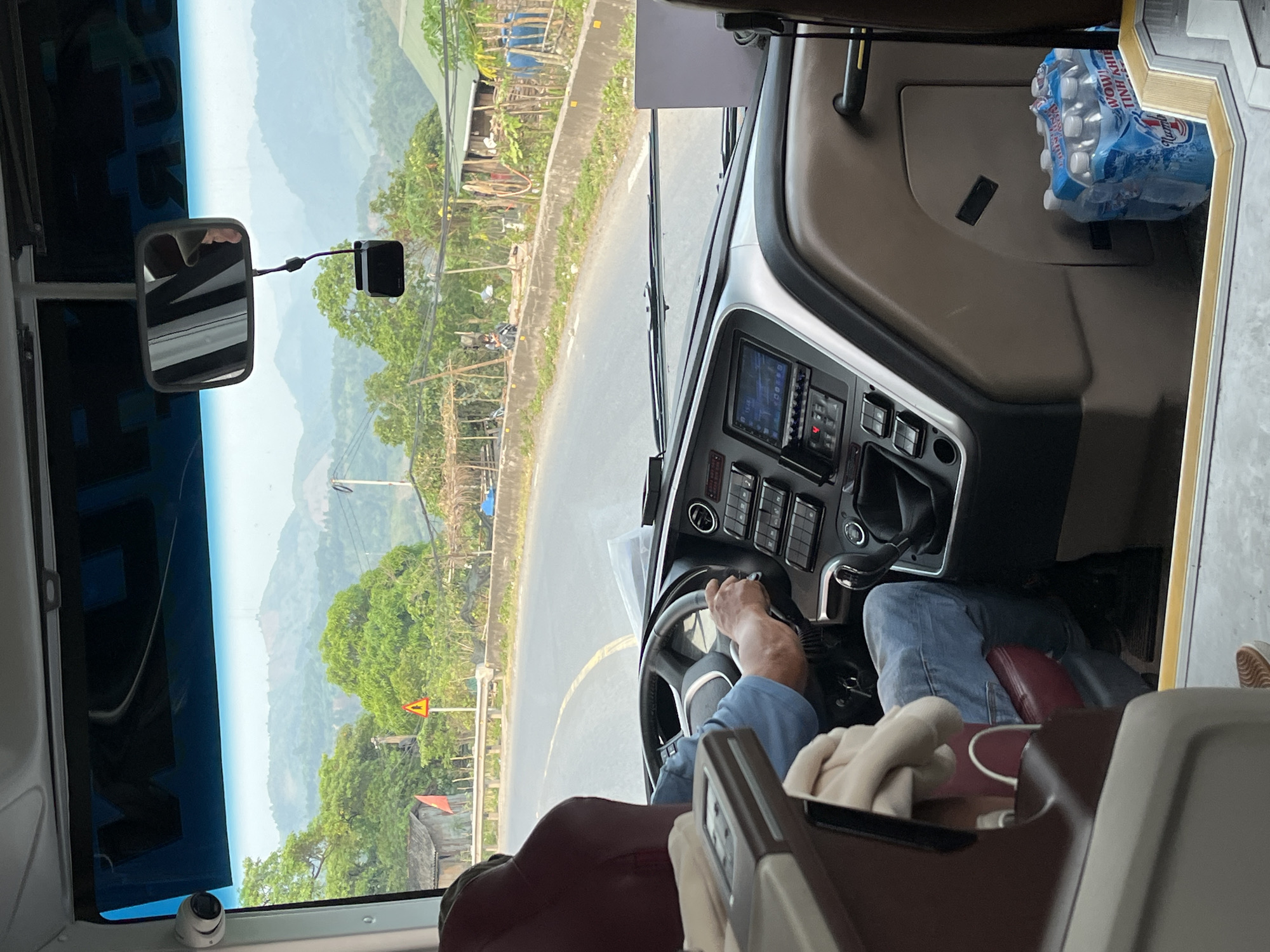 Bus journey through mountains documented in Khe Sanh, Vietnam