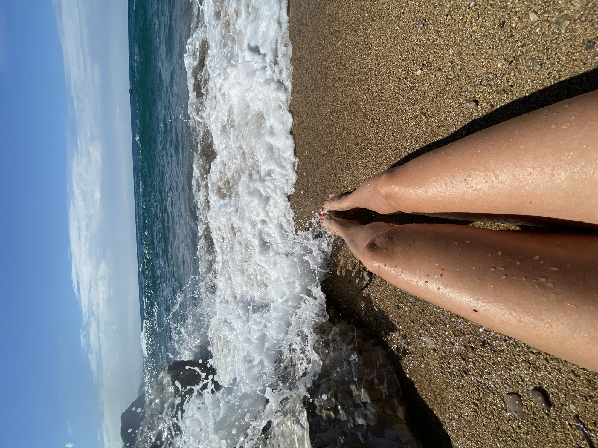 Morning beach visit documented at Kamenovo, Montenegro