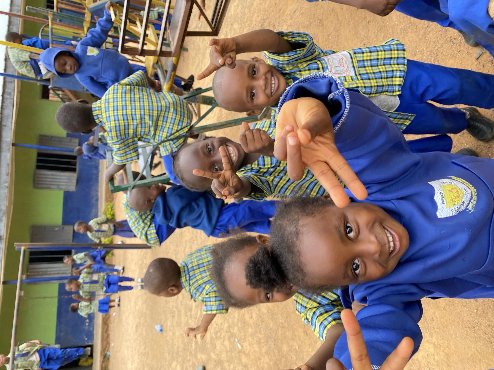 School children play during recess at Gura Top playground