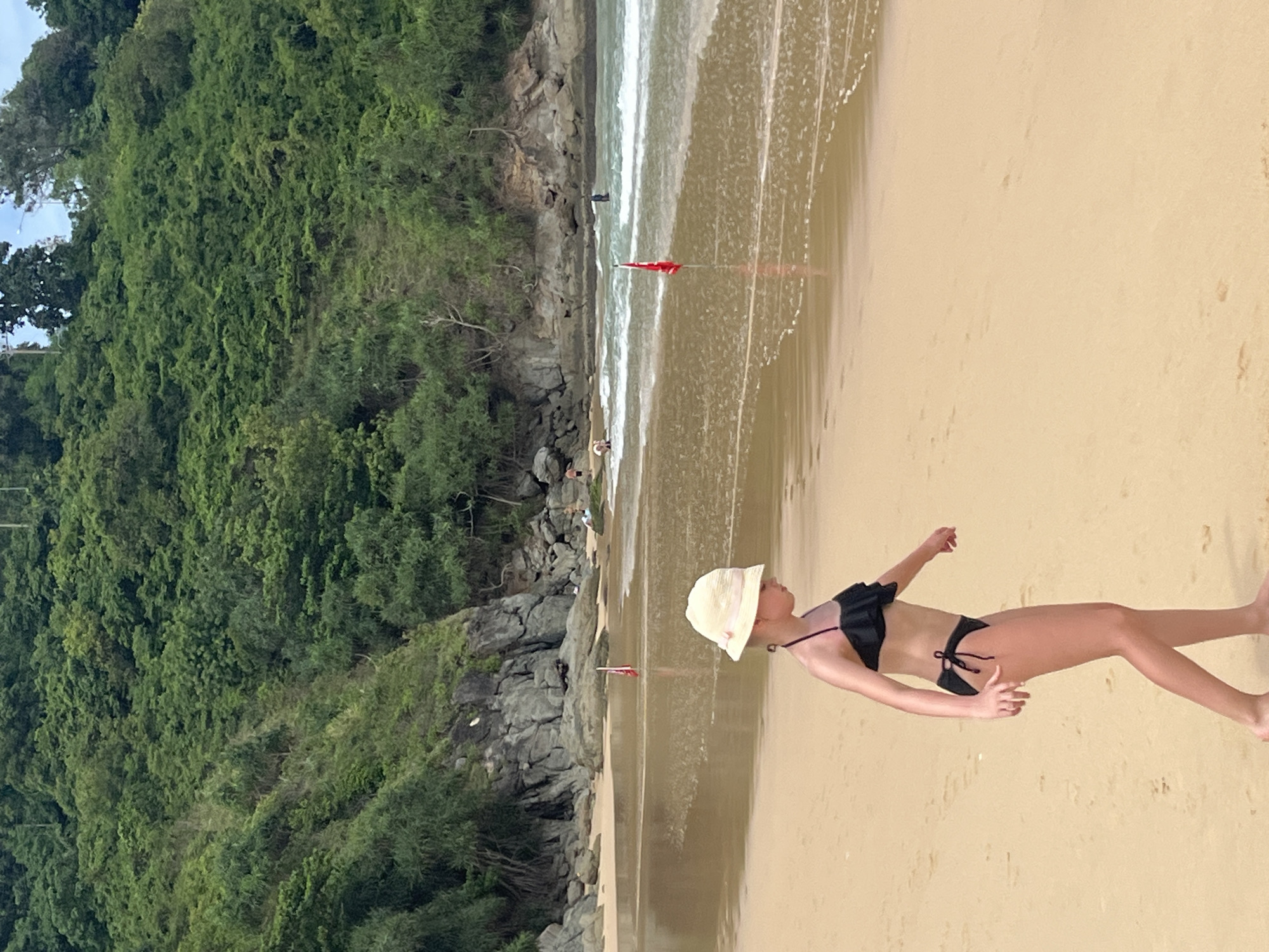 Morning beach scenes documented at Rawai, Thailand