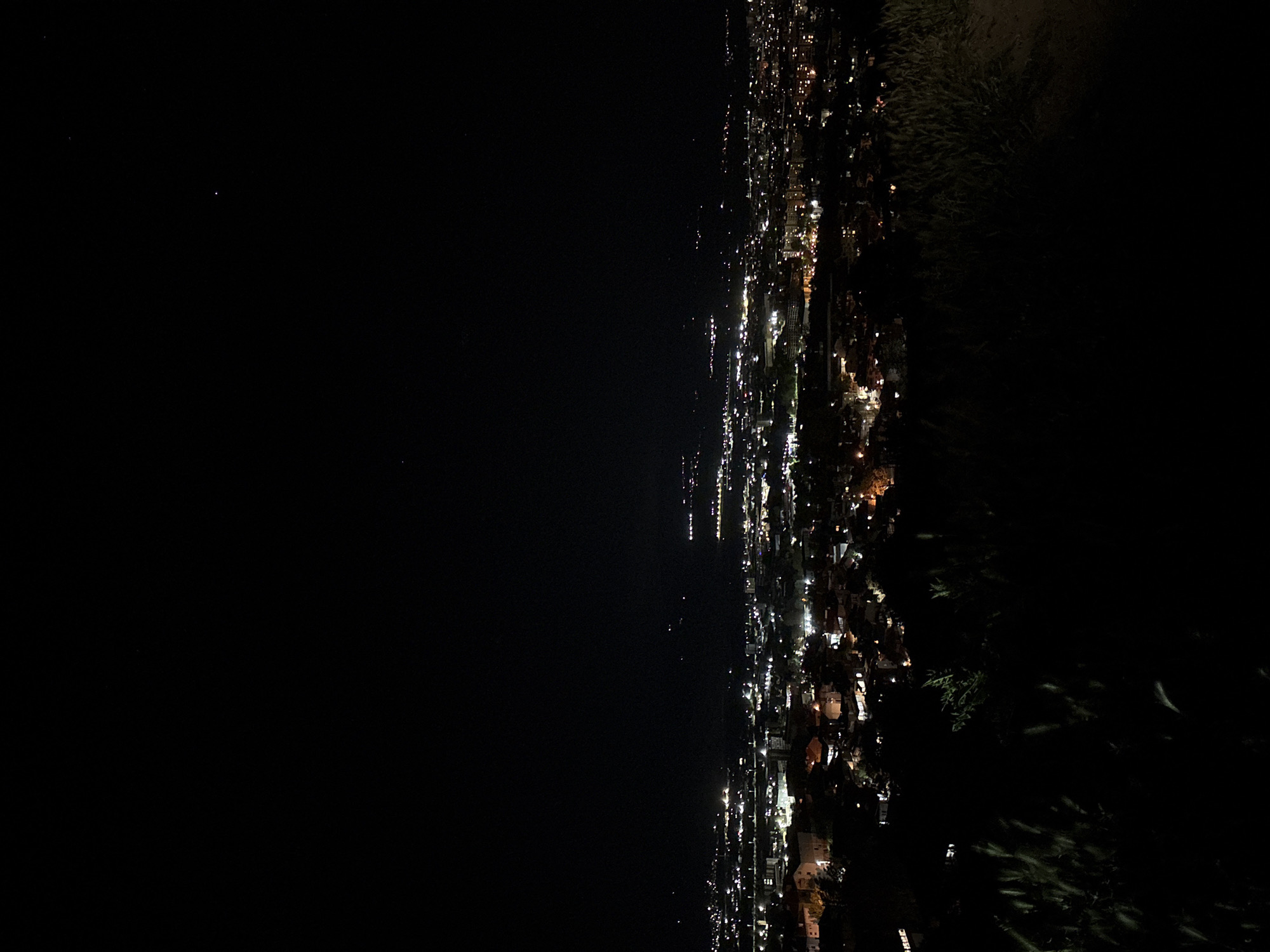Nighttime cityscape of Blagoevgrad captured from elevated viewpoint