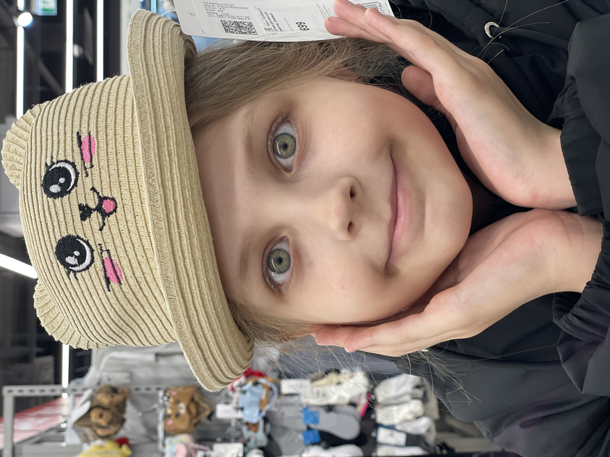 Child spotted wearing cartoon animal hat in Izhevsk store