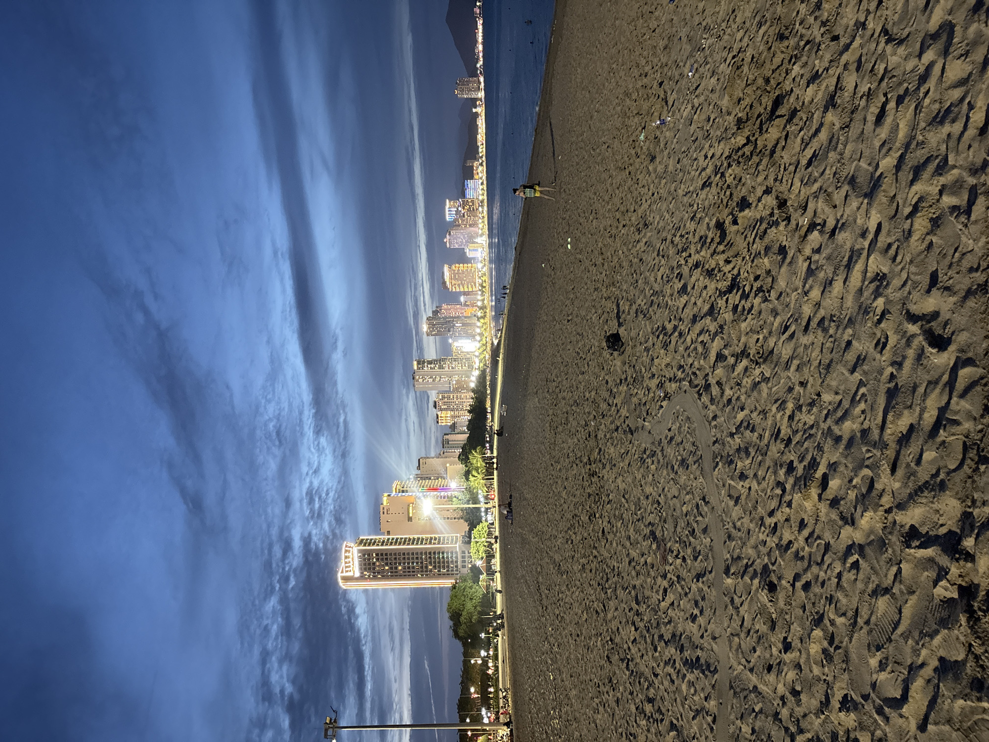 Nha Trang beachfront captured in vibrant nighttime coastal scenes