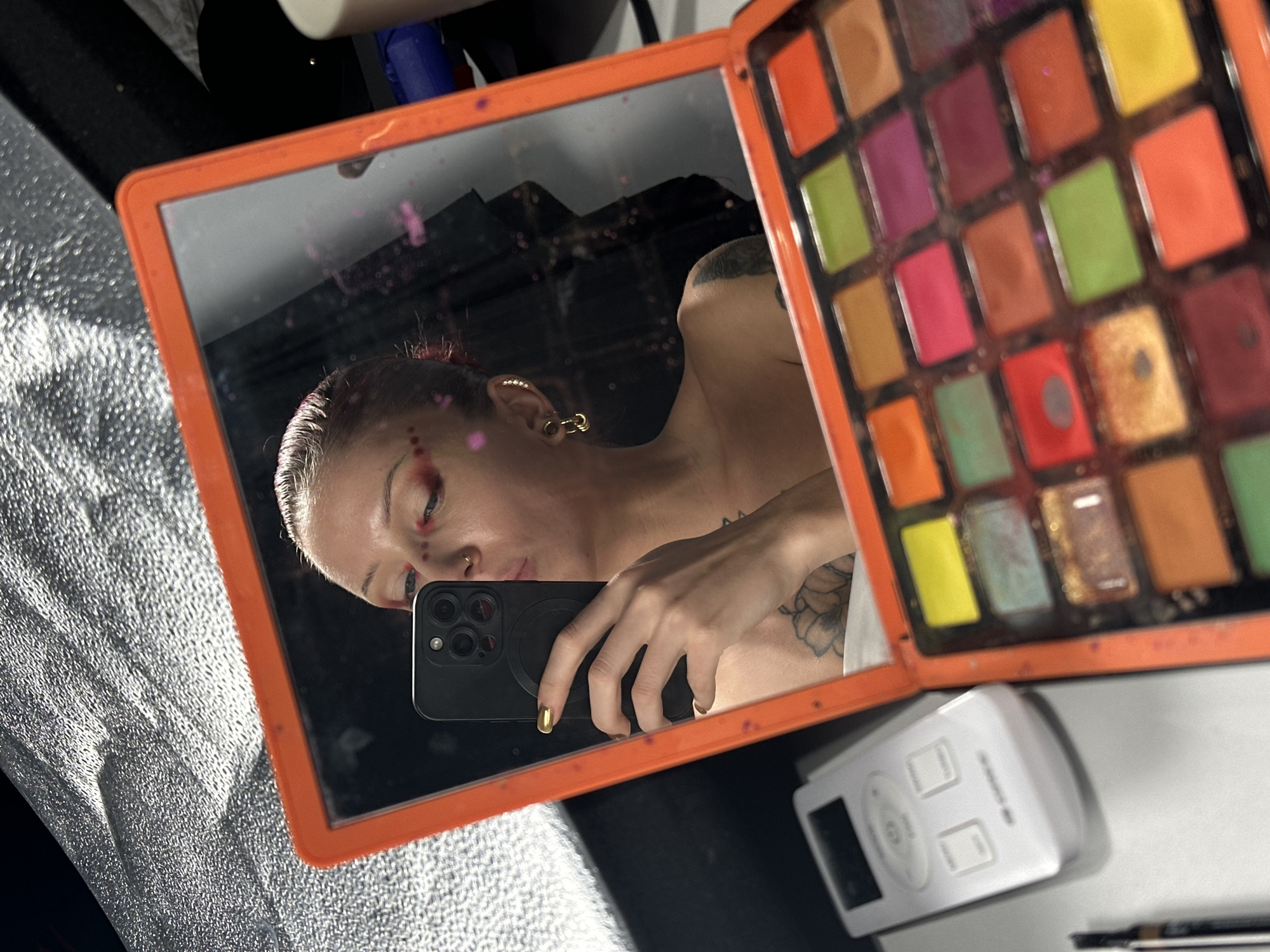 Makeup application session documented in North Kuta workspace