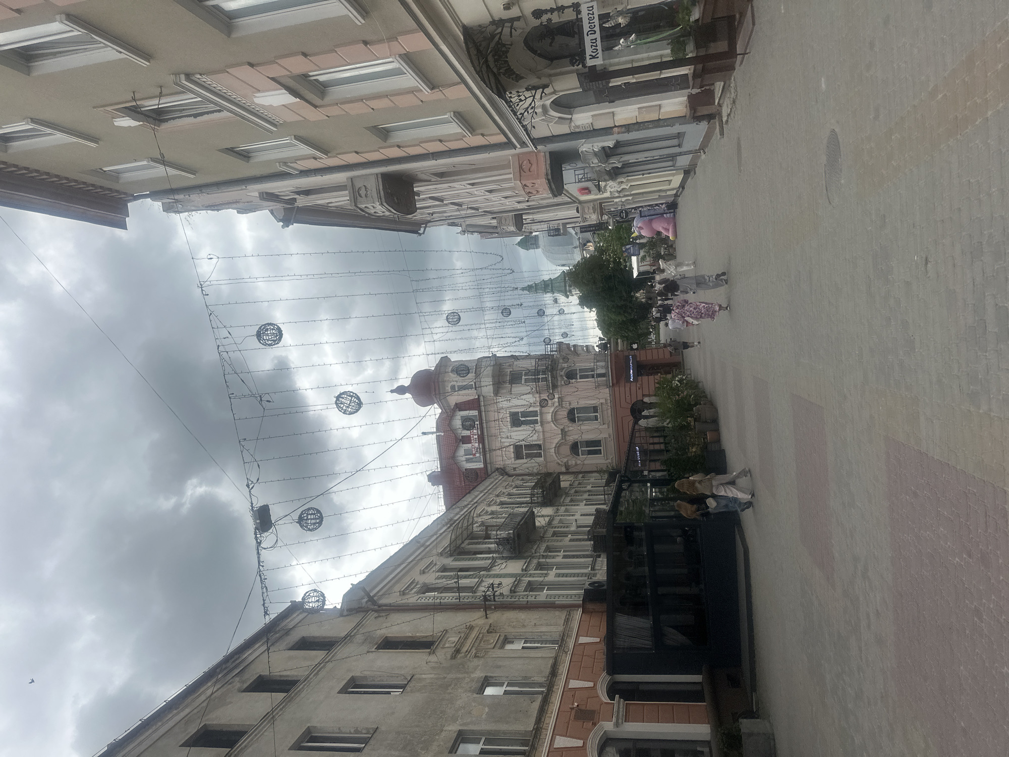 Street-level tour through Ternopil's historic pedestrian center