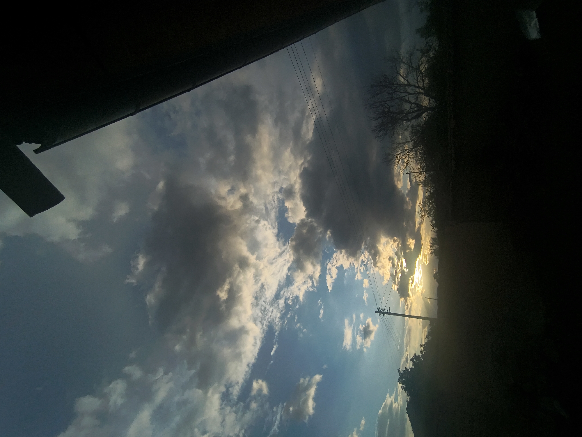 Cloudy sunset scene documented in Bulgarian village