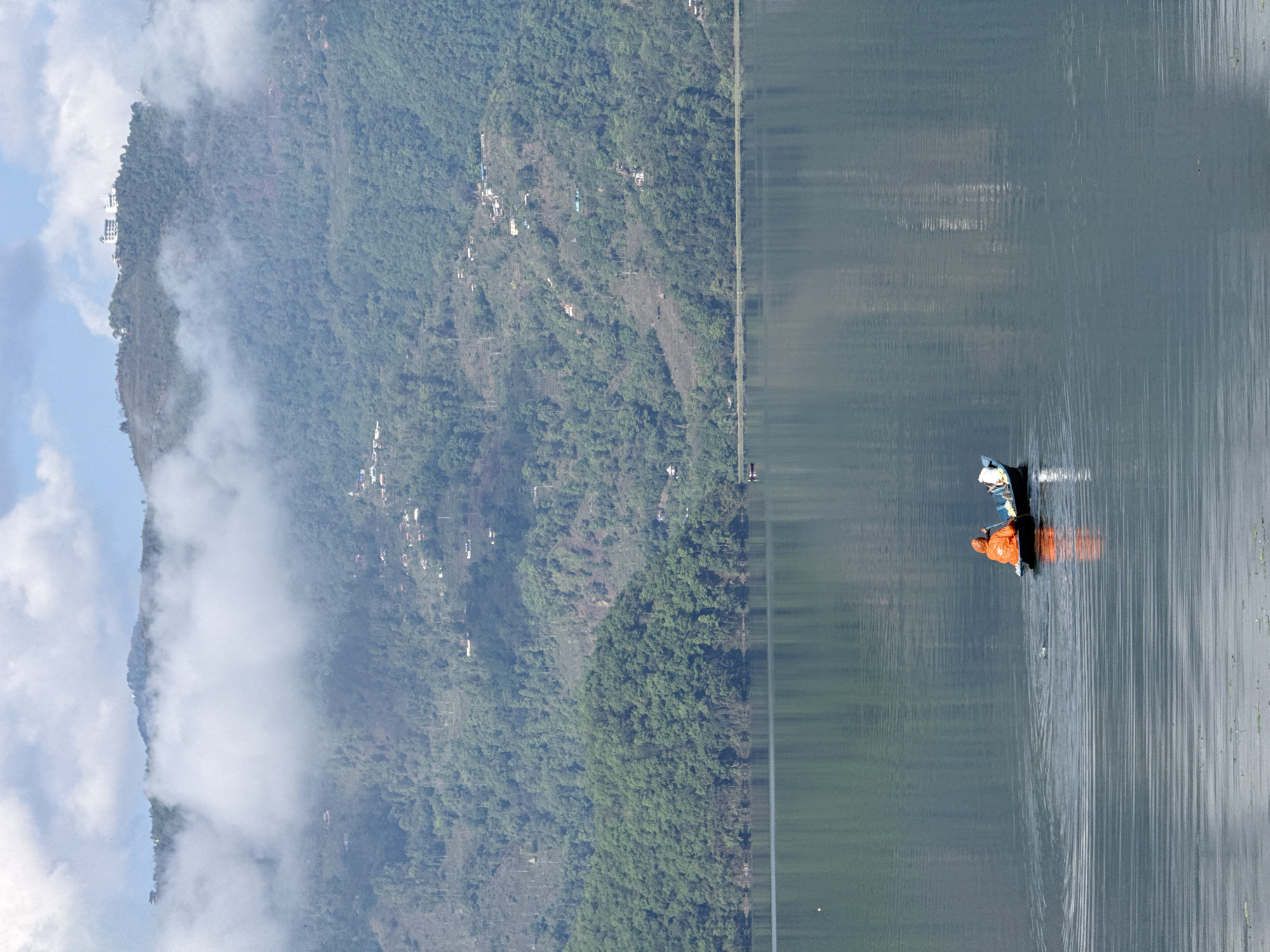 Early morning views of Phewa Lake captured in Pokhara
