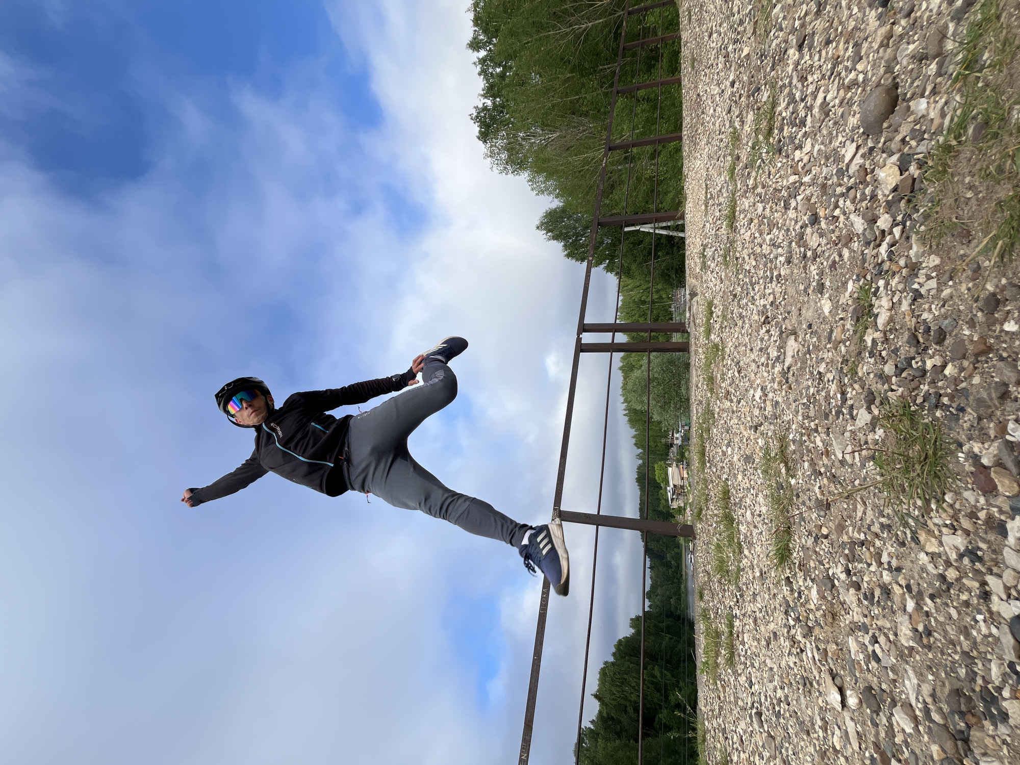 Person jumps over railing in Chaikovsky, Russia