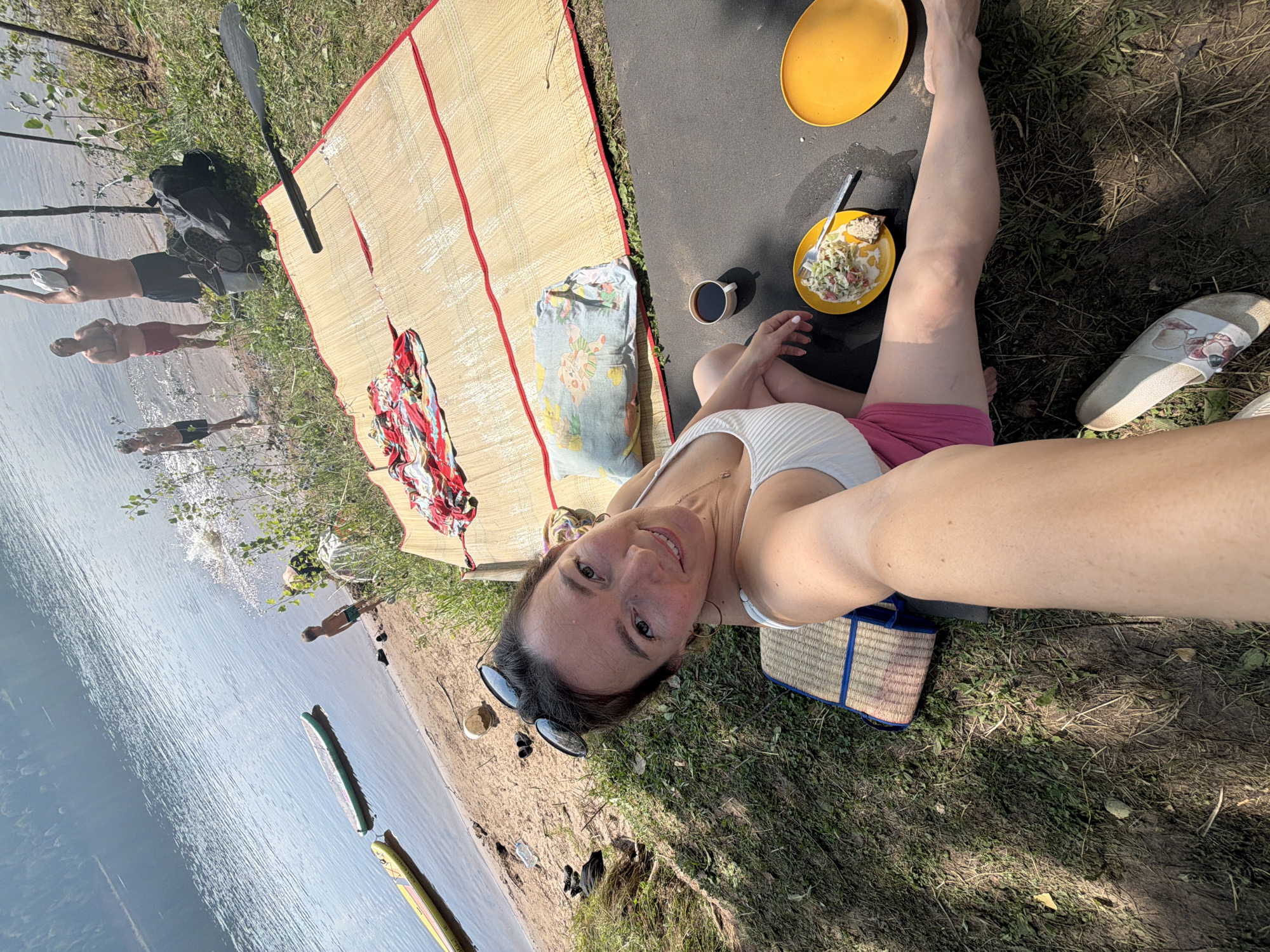Lazy summer day on the riverbank in Ol'khovskoye