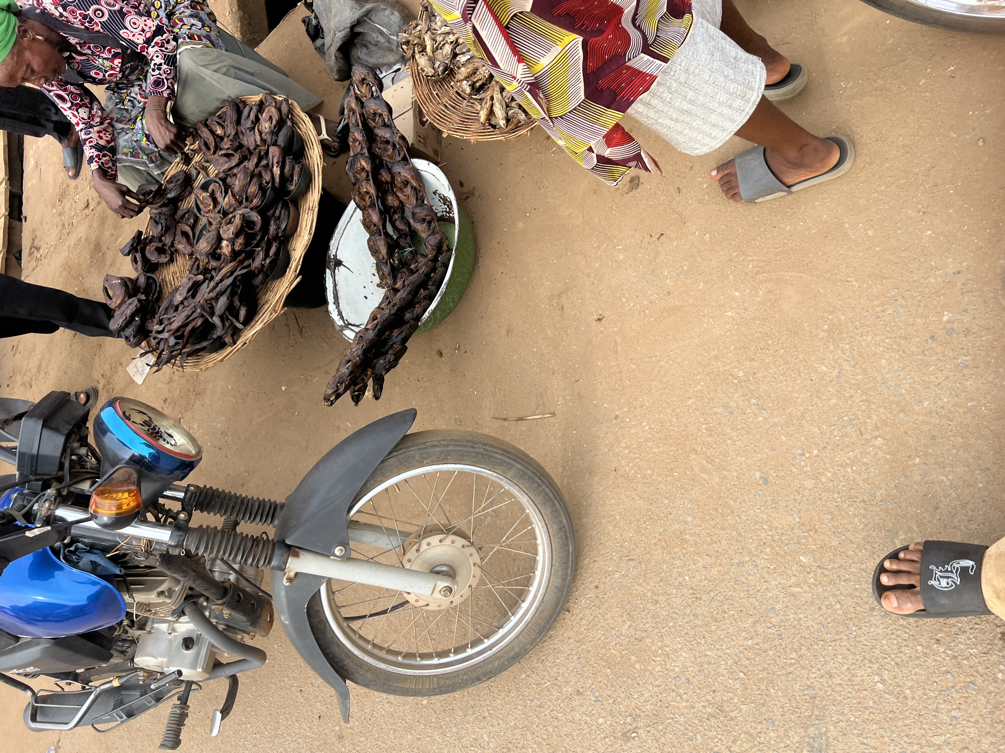 Dried fish vendor operates roadside stall in Makurdi market