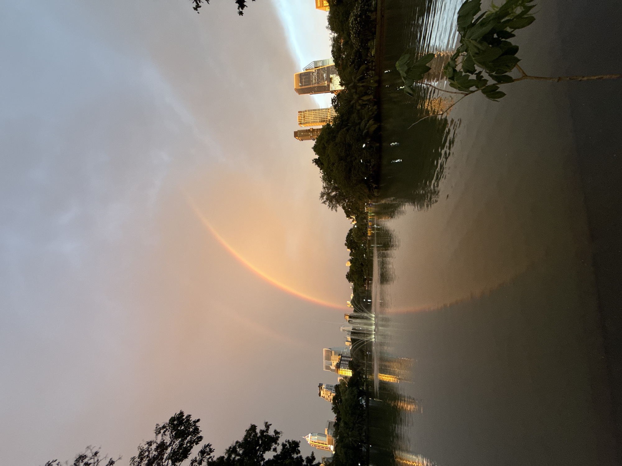 Wildlife and rainbows at Lumpini Park after the rain