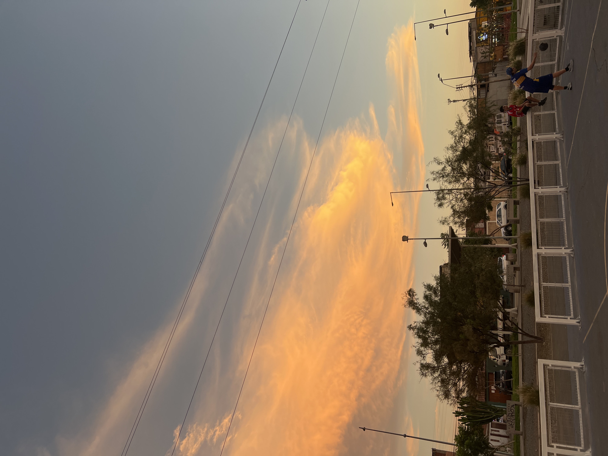 Evening basketball and sunset scenes captured in Arica, Chile
