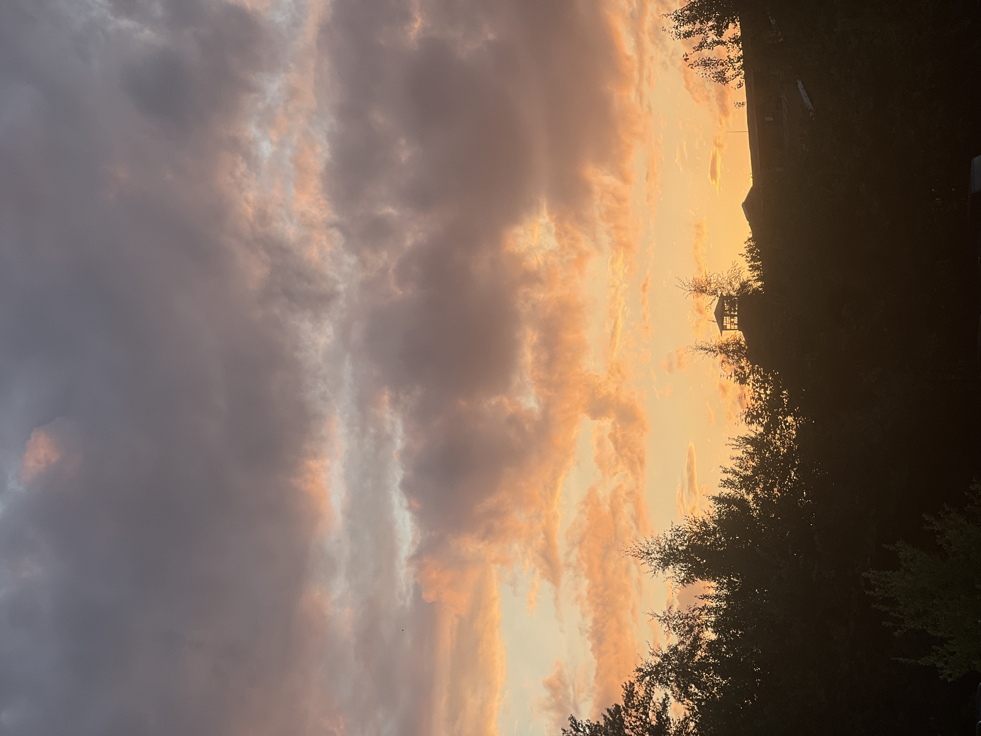 Saint Petersburg skies at golden hour, late summer evening